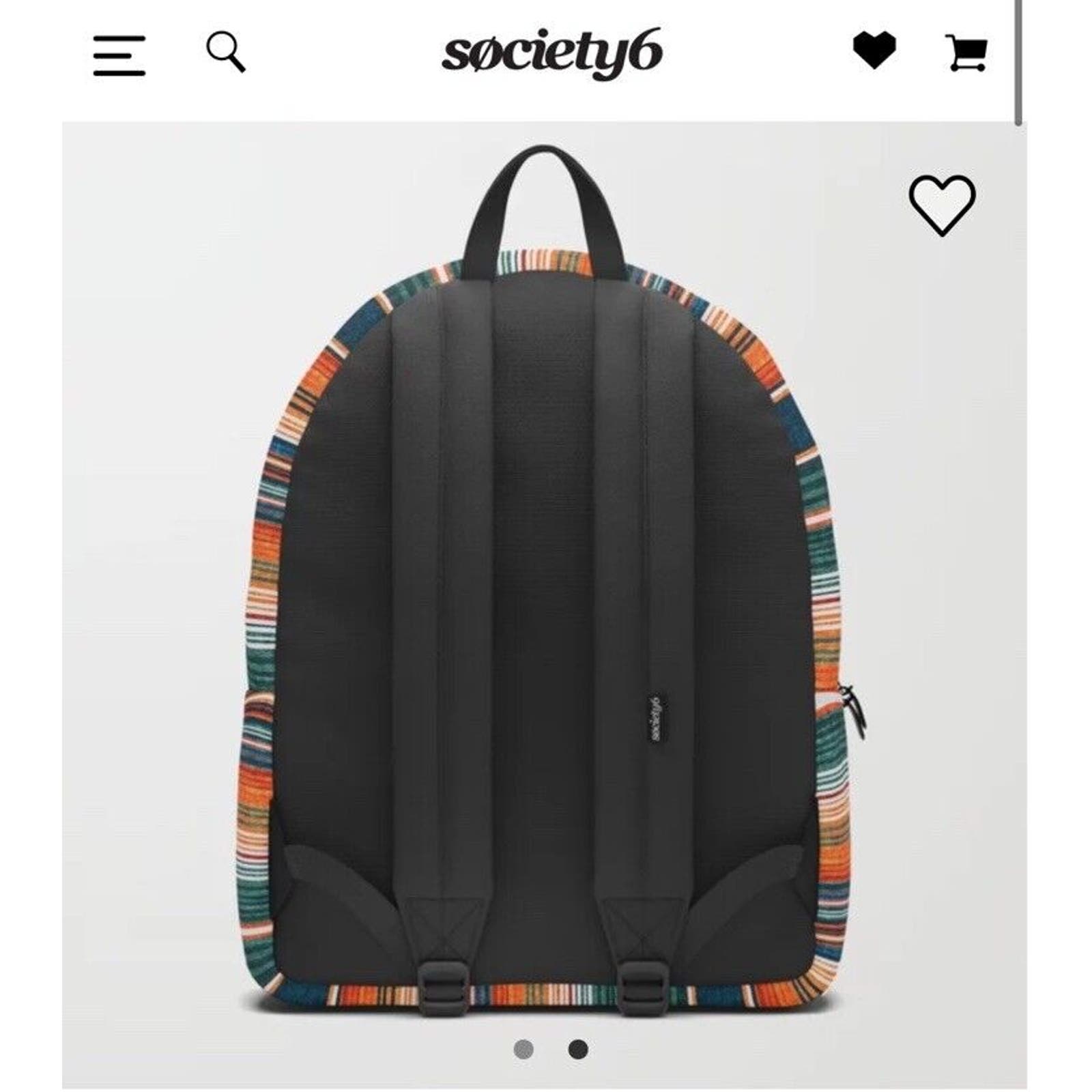 Society6 Retro Backpack Serape Southwest Striped Laptop School Bag Men’s Women’s