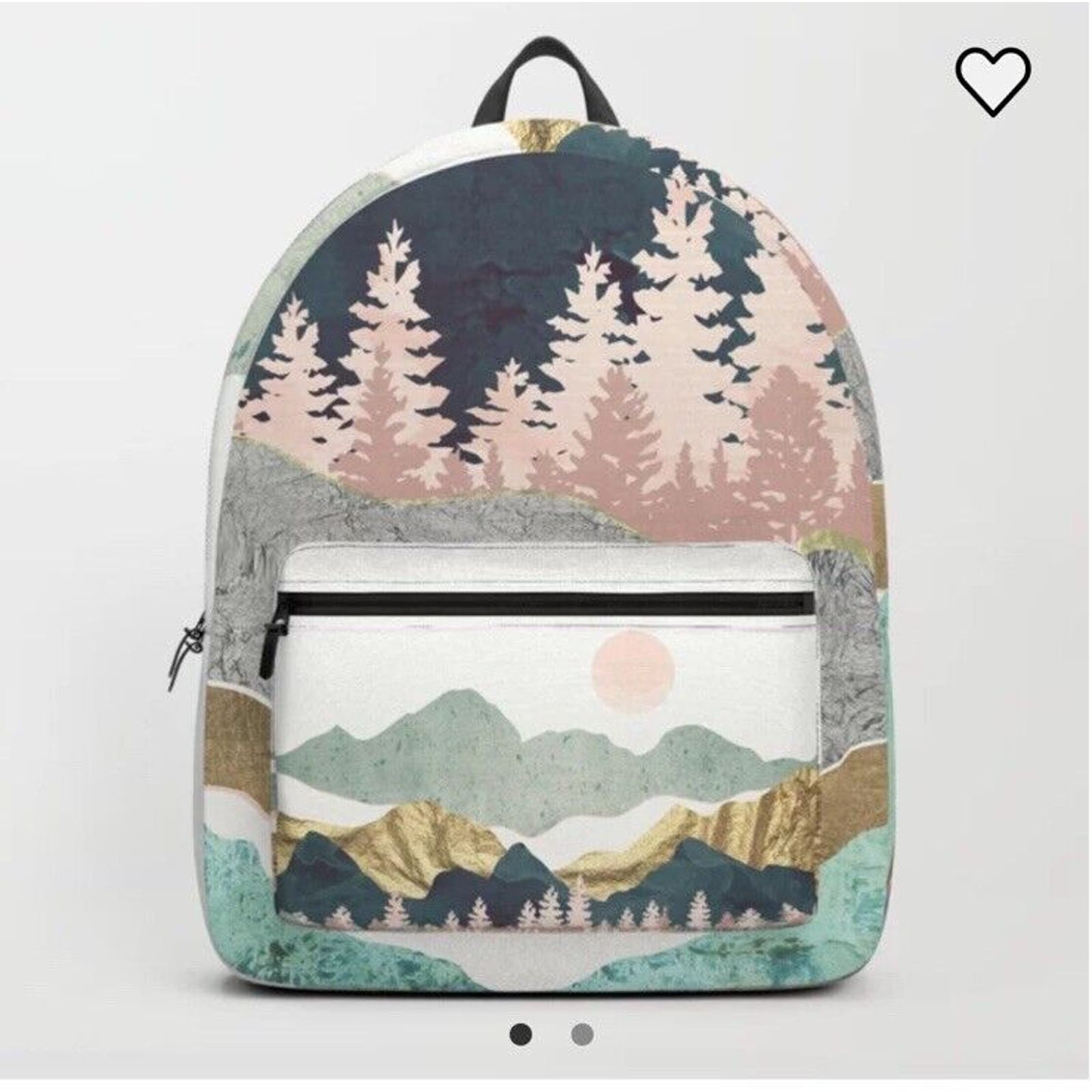 Society6 Summer Vista Backpack Mountains Outdoors Forest Laptop School Bag