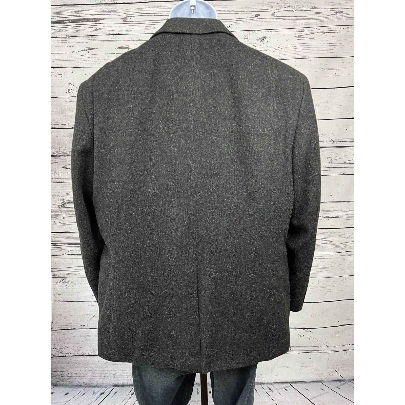 Tailors Row Luxe 2 Button Camel Hair Sport Coat Men’s 44R Jacket Blazer Charcoal