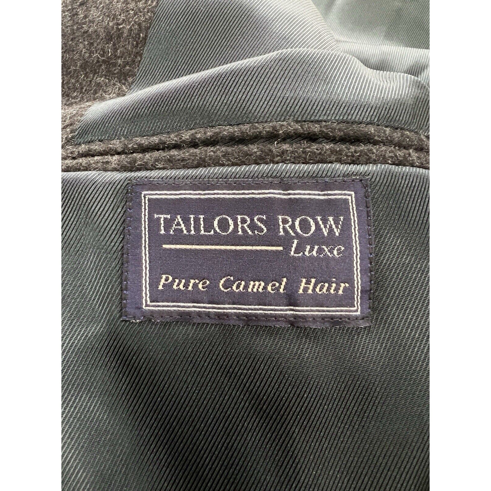 Tailors Row Luxe 2 Button Camel Hair Sport Coat Men’s 44R Jacket Blazer Charcoal