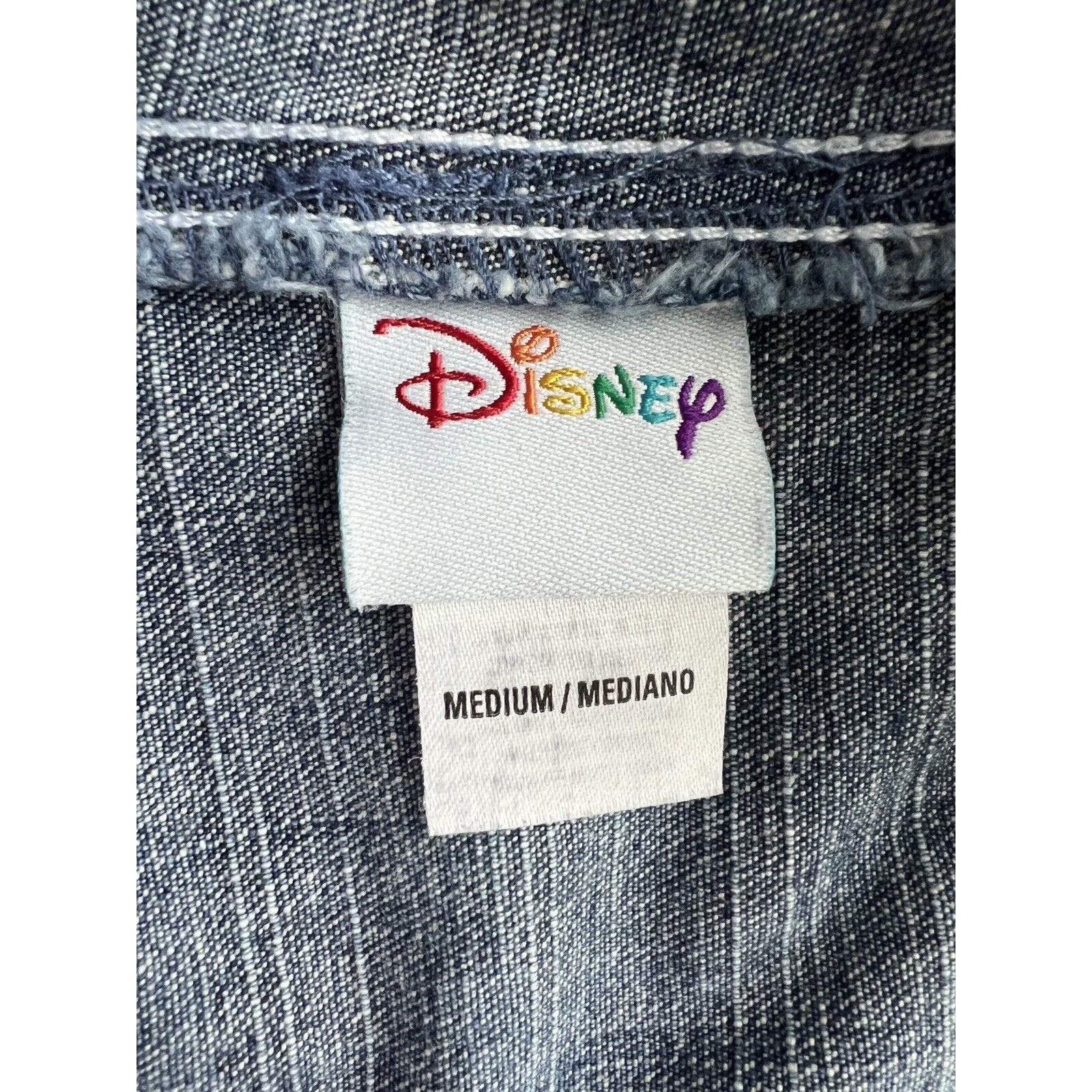 Disney Denim Overalls Women's Medium Straight Leg Vintage Y2K Jeans Cargo