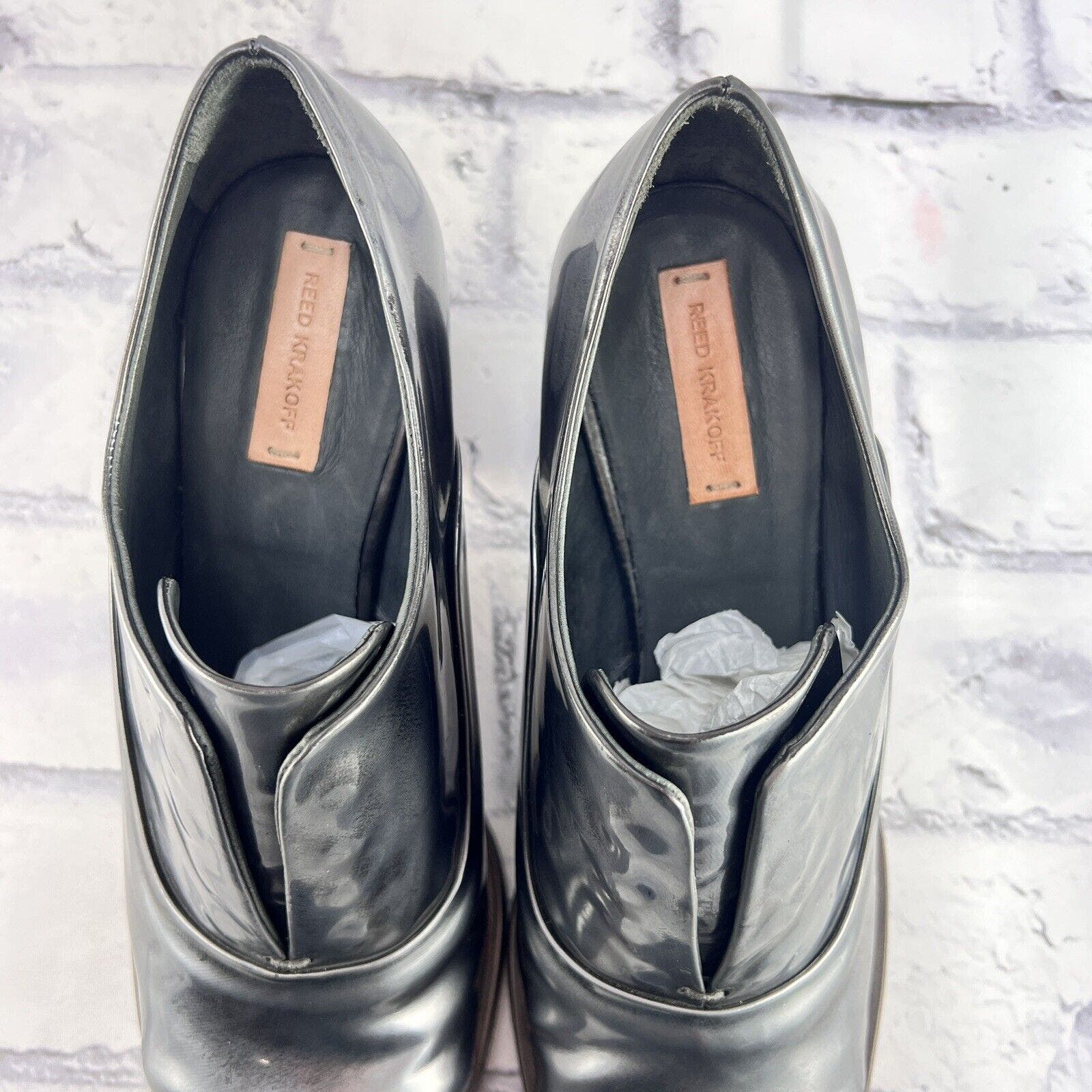 Reed Krakoff Patent Leather Heeled Shoe Women’s 38 (US 7.5) Metallic Silver