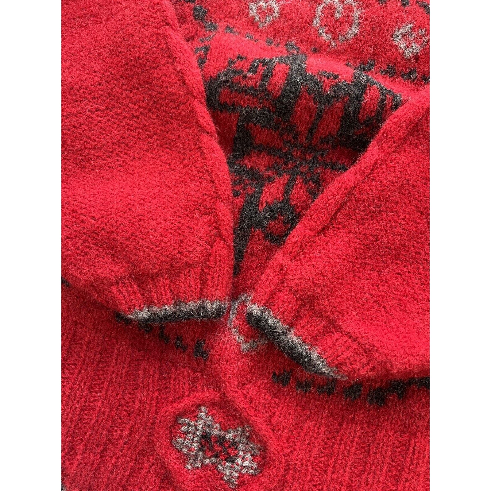 Woolrich Hand Knit Sweater Women’s Medium 100% Wool Nordic Fair Isle Vintage