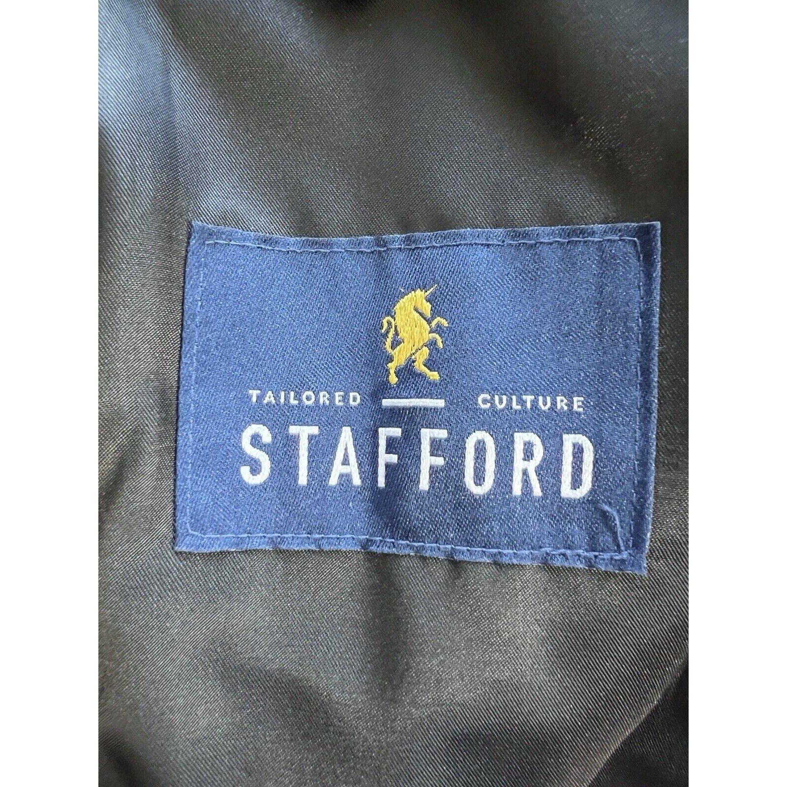 Stafford Classic Fit Corduroy 2 Button Blazer Men’s 44L Elbow Patch Sports Coat