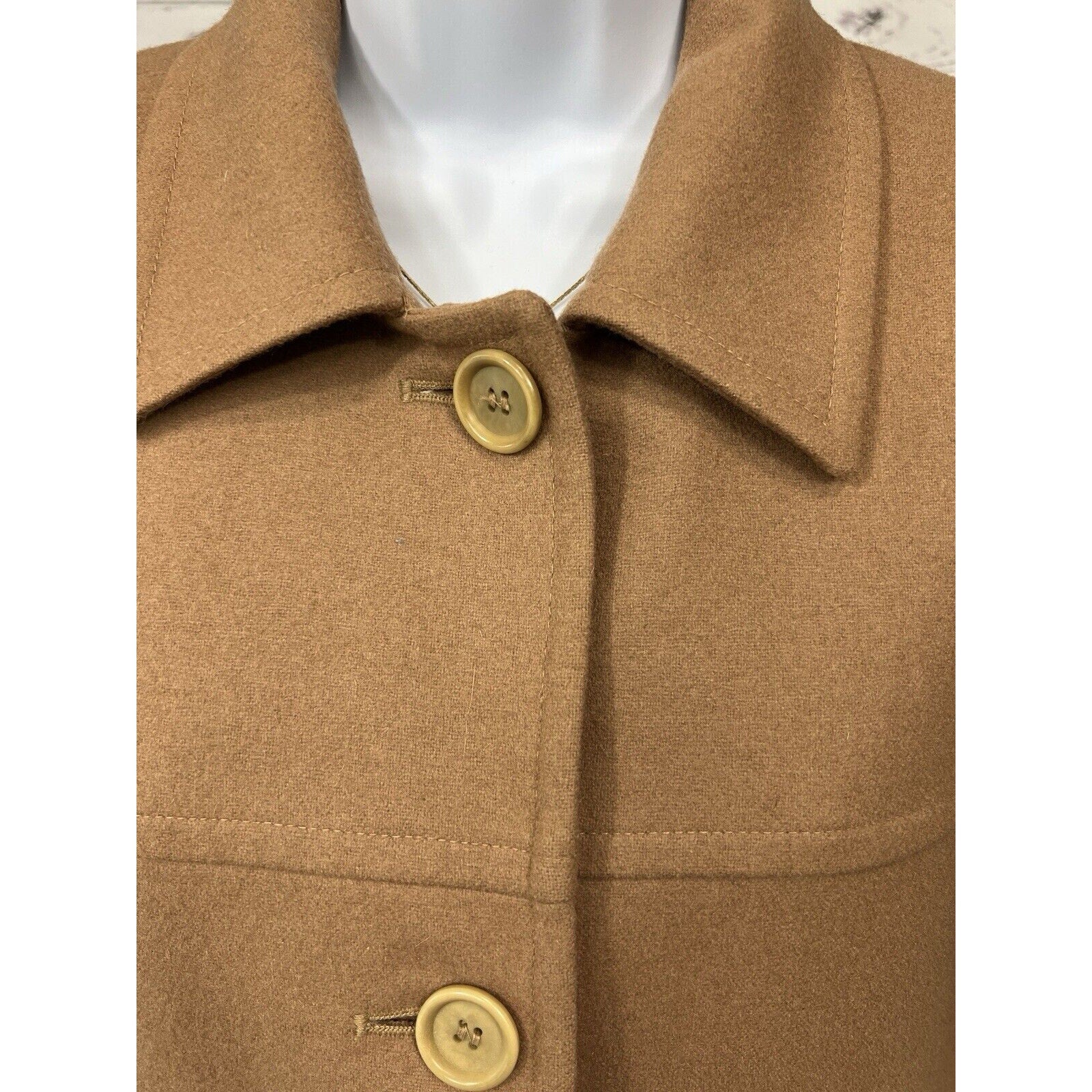 Pendleton Overcoat Women’s 12 Classic Winter Coat Camel Tan Soft Wool Jacket