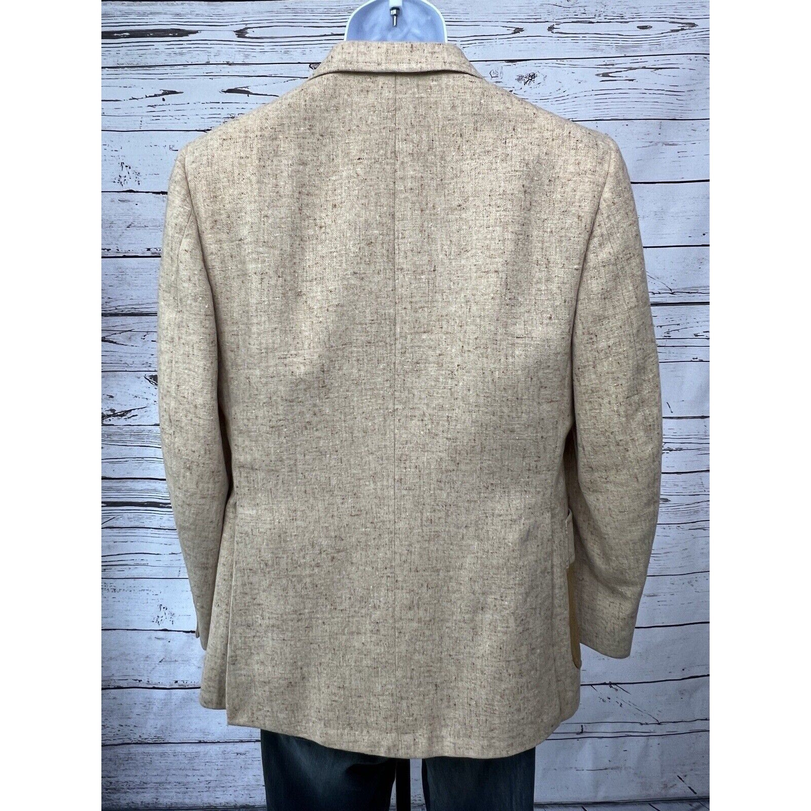 Taverly 2 Button Hunting Blazer Men’s 40R Tan Suede Accents Wool Vintage