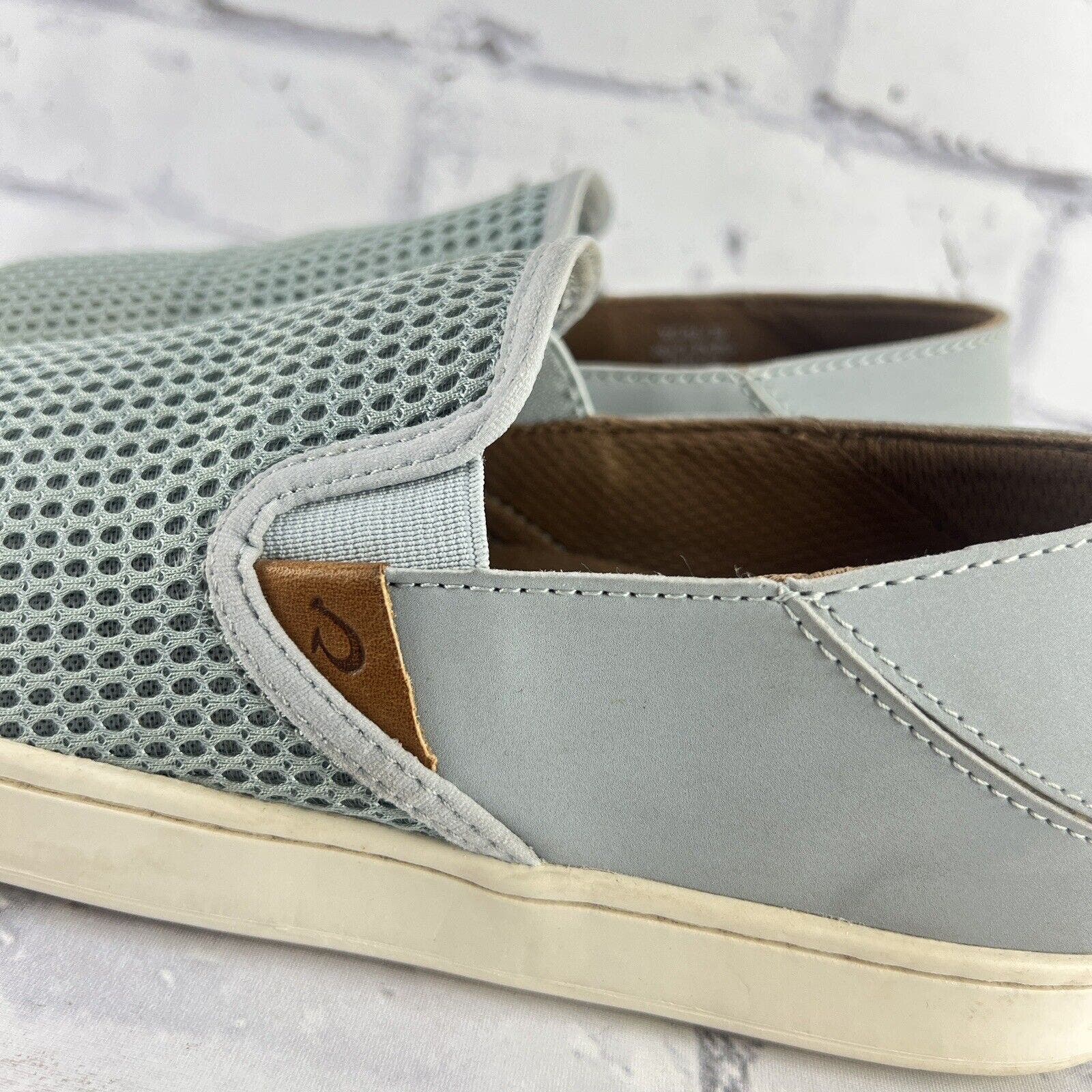 OluKai Pehuea Slip On Convertible Women’s 8 Comfort Sneakers Light Gray