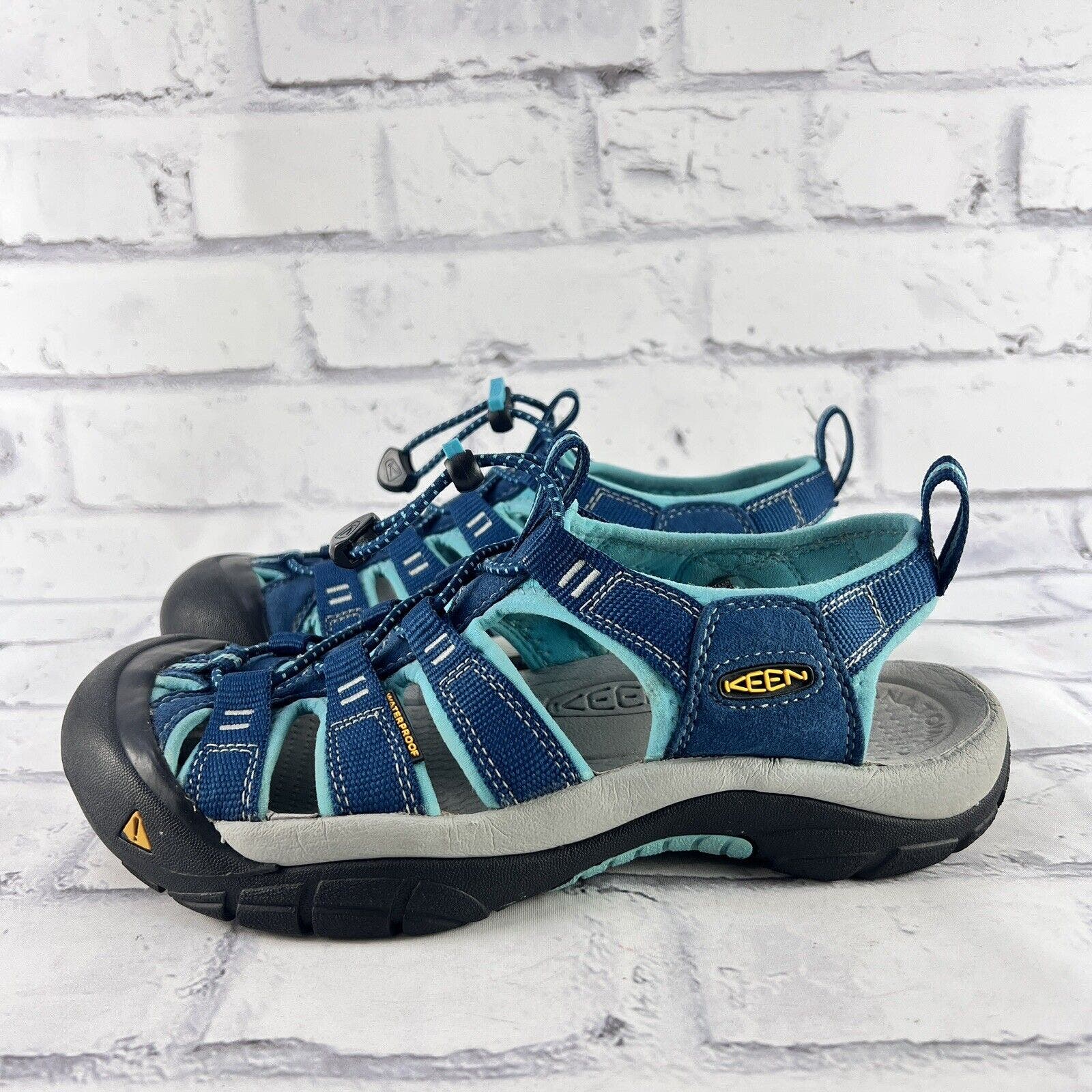 KEEN Newport H2 Hiking Sandal Women’s 7.5 Waterproof Blue Outdoor Water Shoe