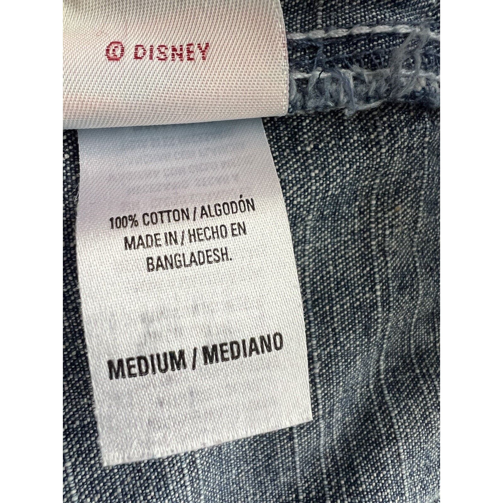 Disney Denim Overalls Women's Medium Straight Leg Vintage Y2K Jeans Cargo