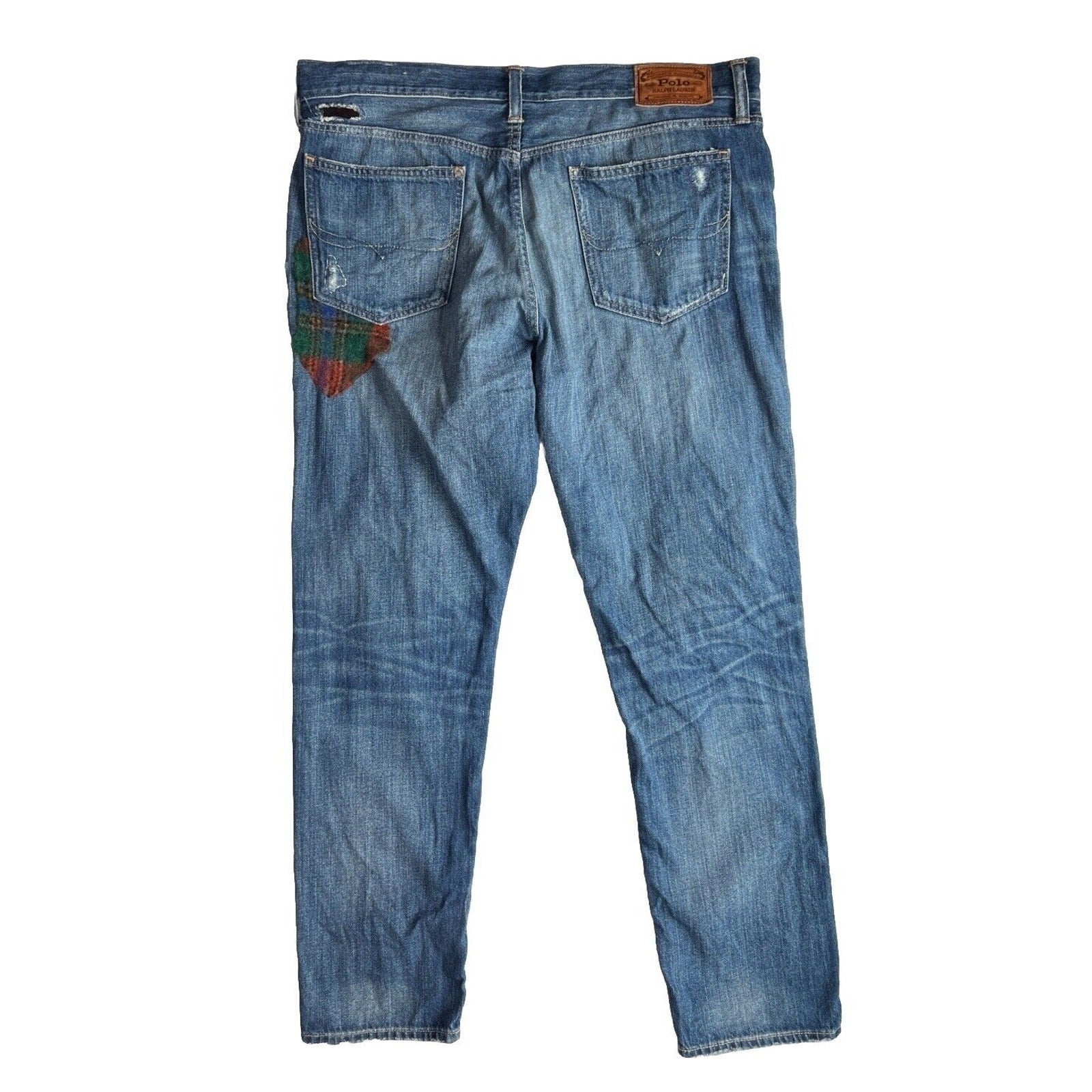 Polo Ralph Lauren Astor Slim Boyfriend Jeans Women’s 31 Wool Patchwork Inseam 28