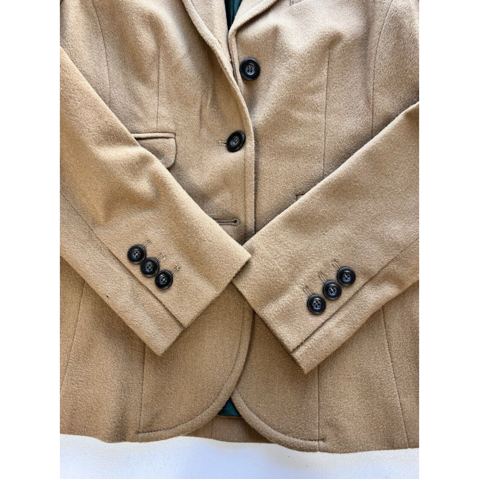 Eddie Bauer Wool Blazer Jacket Women’s Size 2 Camel Tan Coat