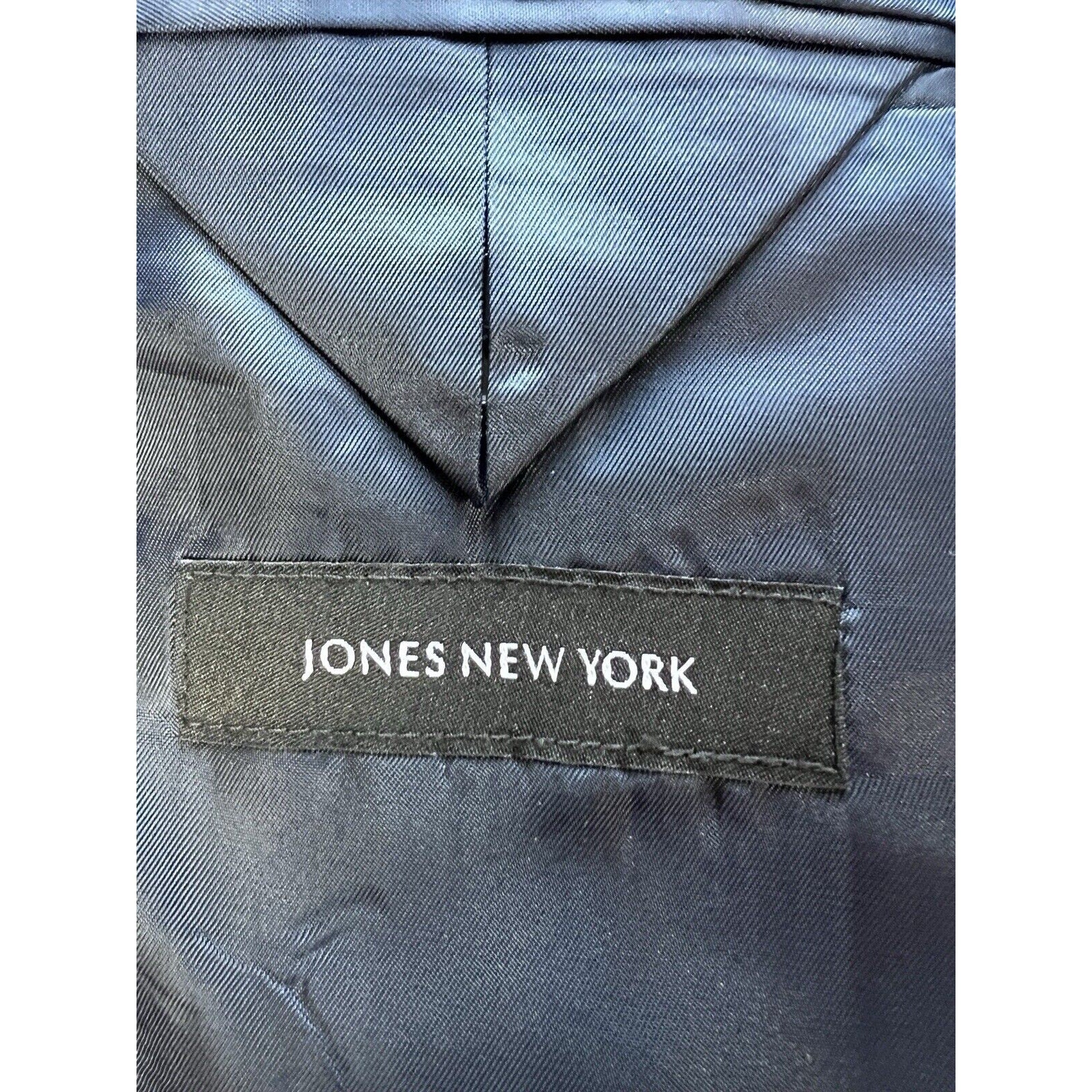 Jones New York 2 Button Sport Coat Men’s 40R Blue Denim Look Blazer Suit Jacket