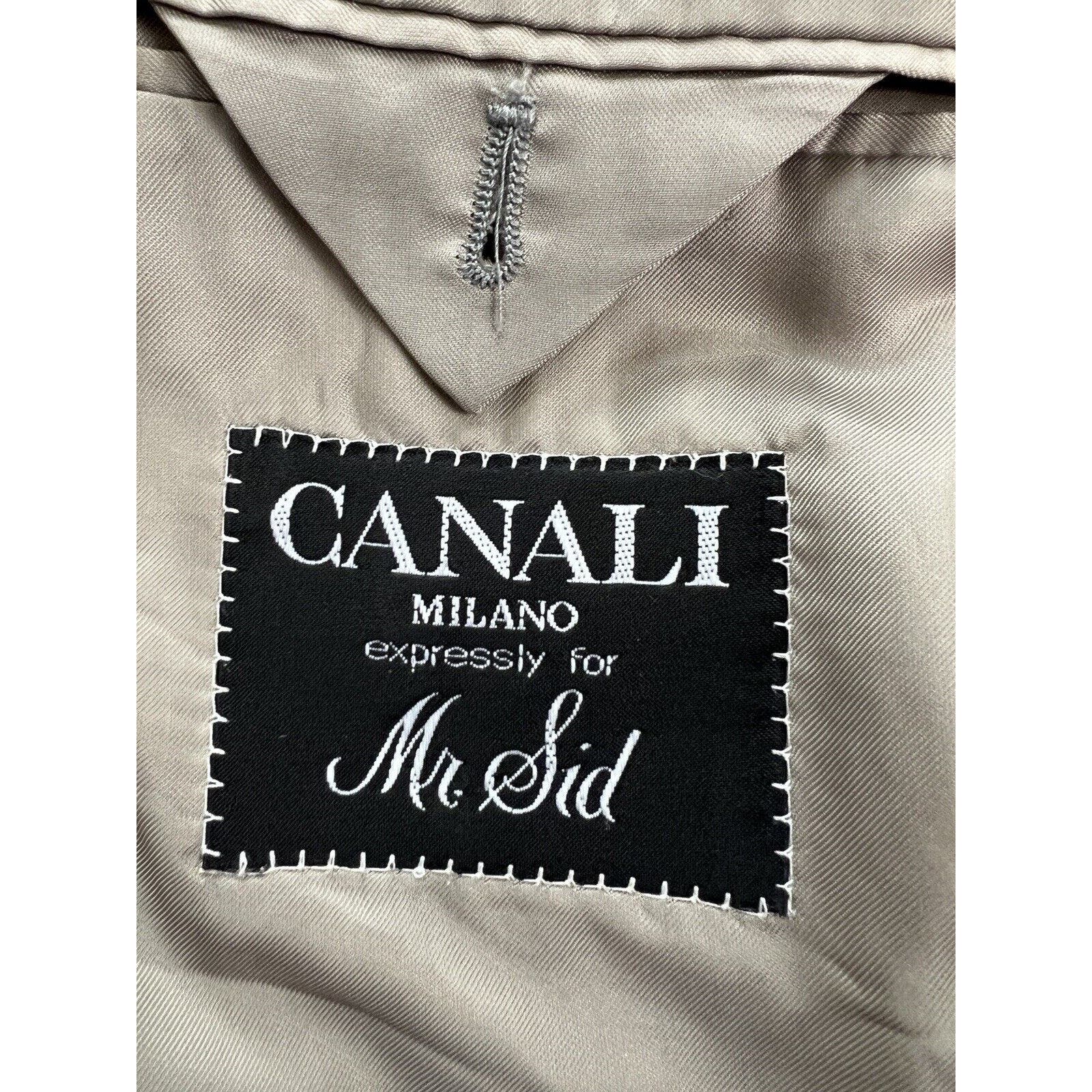 Canali 2 Button Sport Coat Men’s EUR 58R US 48R Super 100’s Wool Gray Plaid