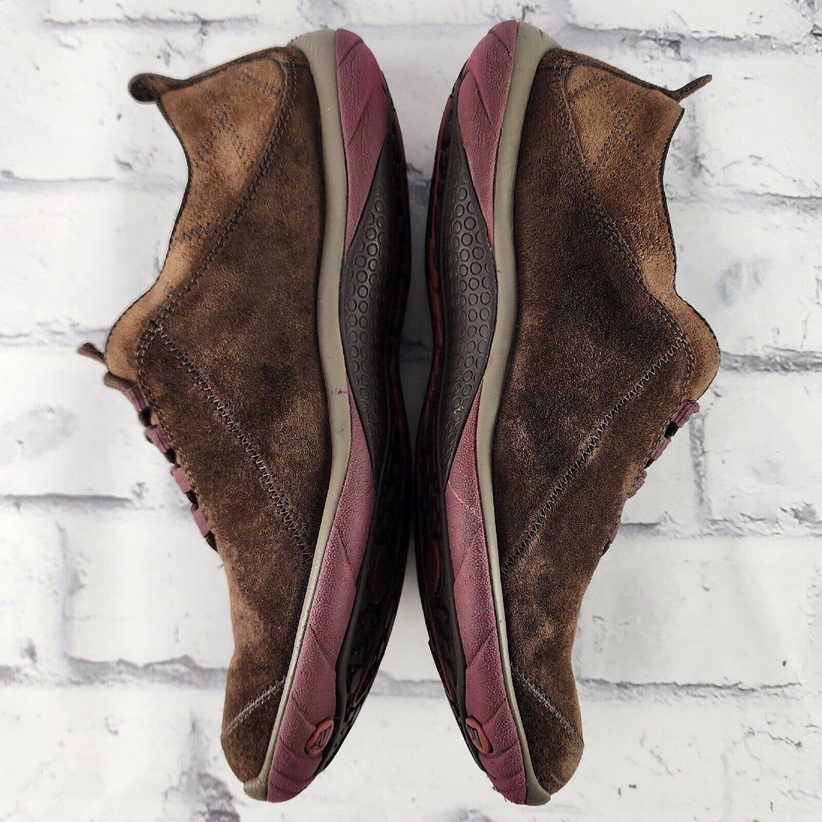 Merrell Ellipse Flats Women's 7.5 M Coffee Bean Brown Leather Comfort Sneakers