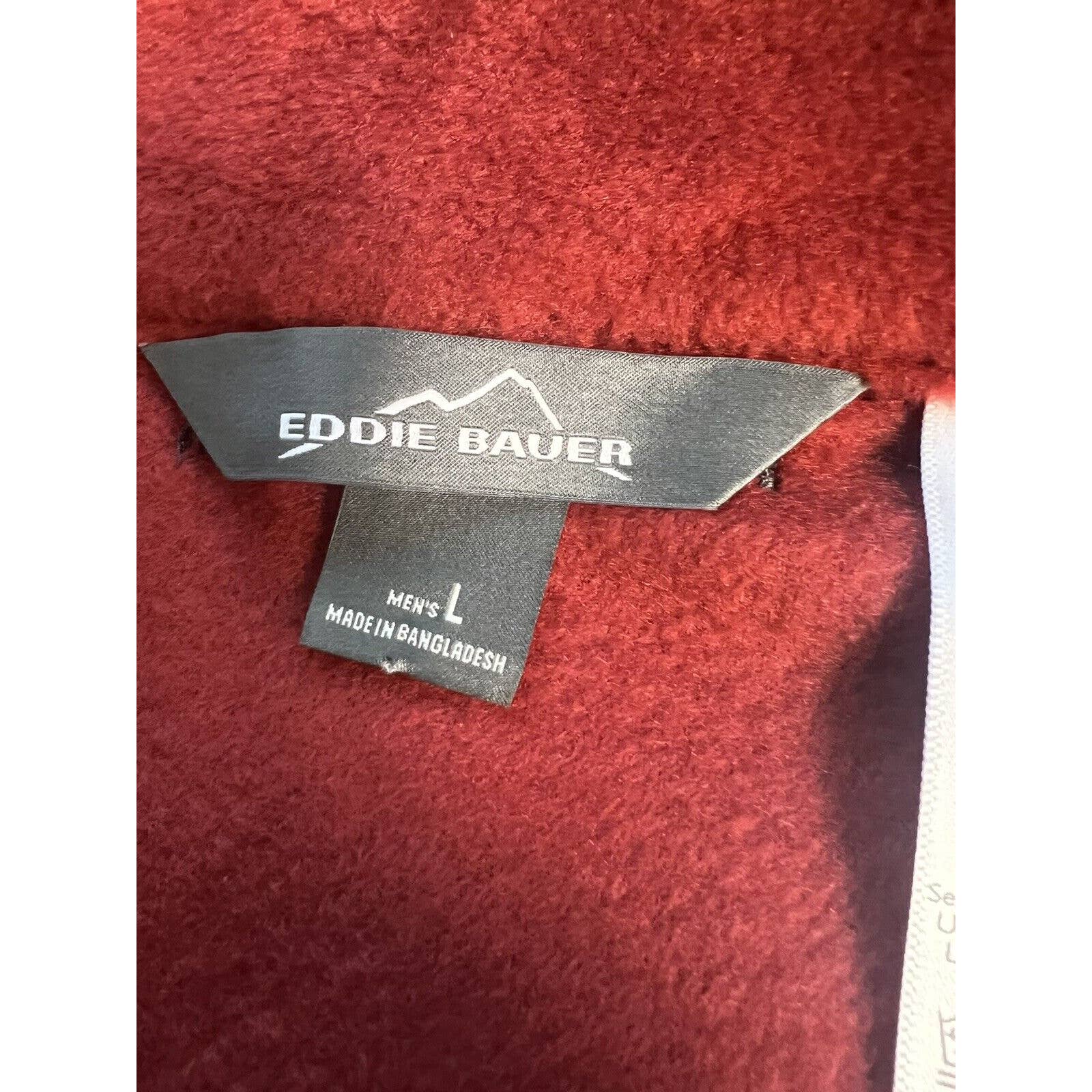 Eddie Bauer Quest 200 Fleece Vest Men’s Large Brick Red Color Polyester