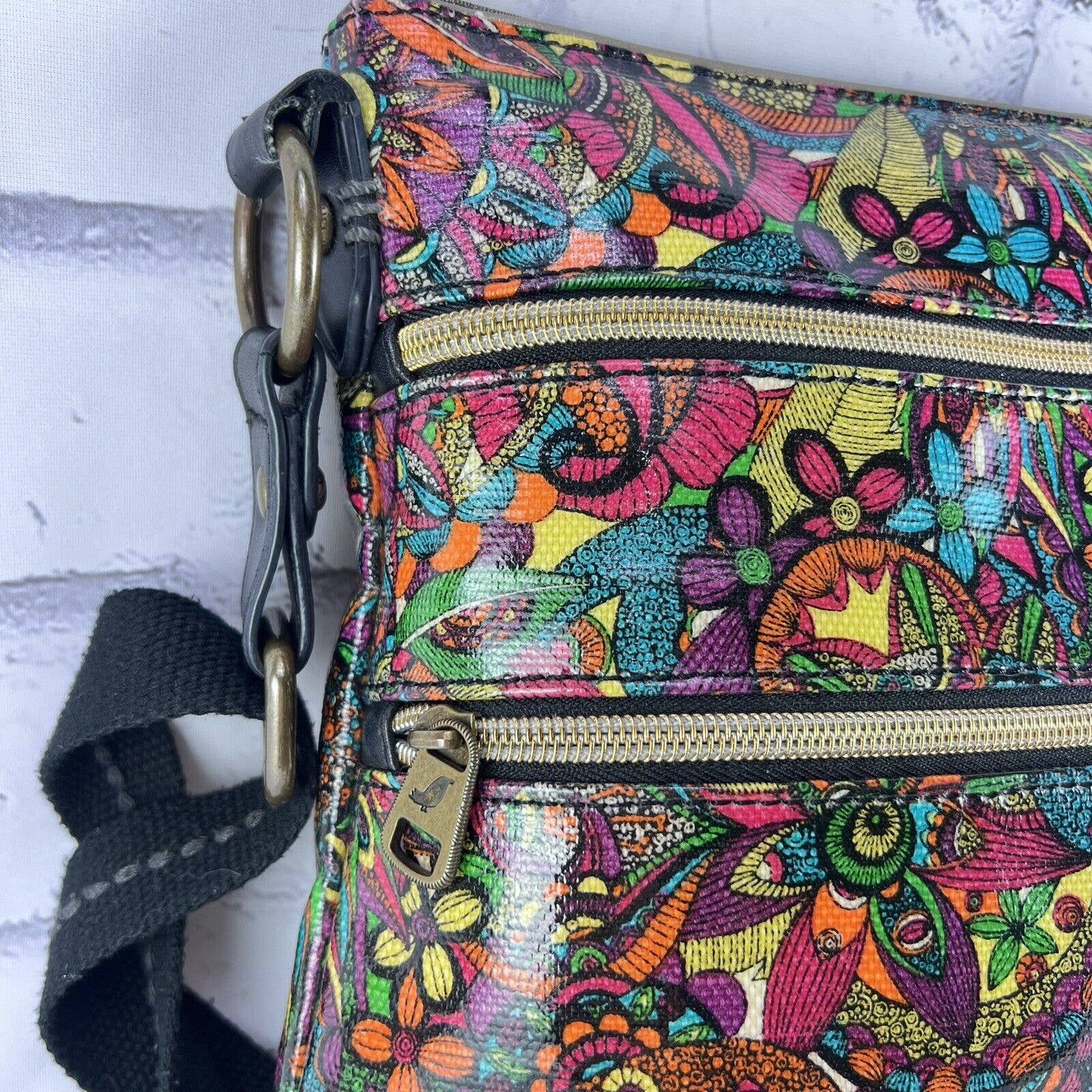 Sakroots Artist Circle Rainbow Spirit Desert Crossbody Bag Colorful Medium Purse