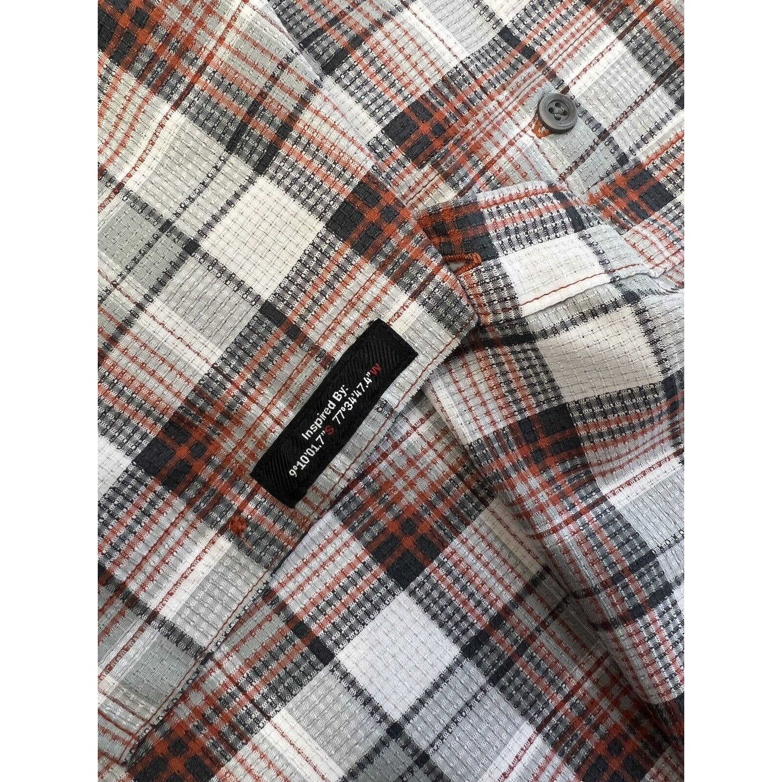Marmot Syrocco Shirt Men’s Xl Short Sleeve Button Up Plaid Polyester Hiking UPF
