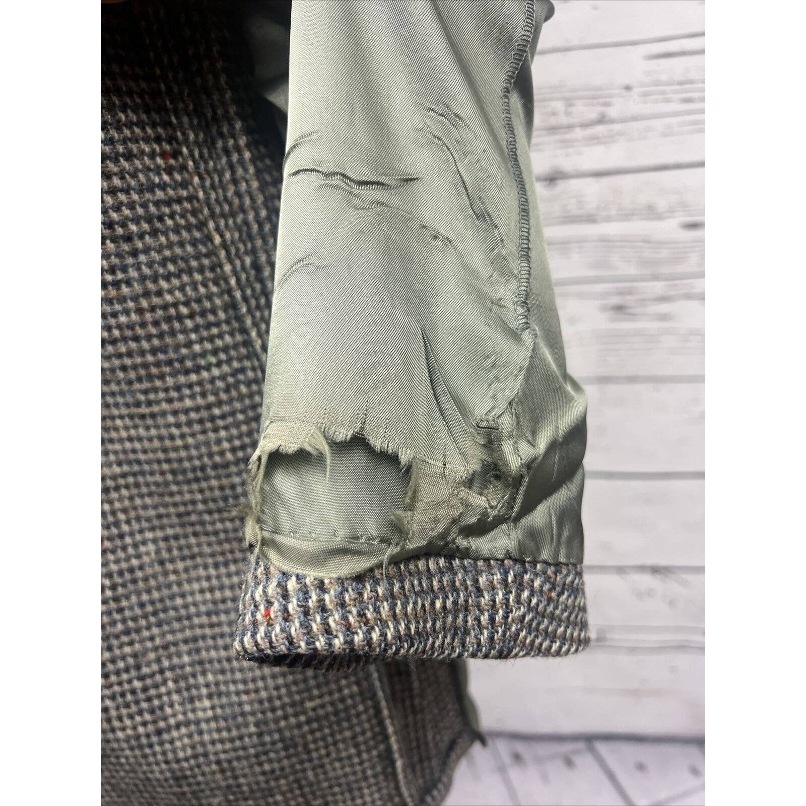 Harris Tweed 2 Button Sport Coat Mens 42L 100% Scottish Wool Brown Jacket Blazer