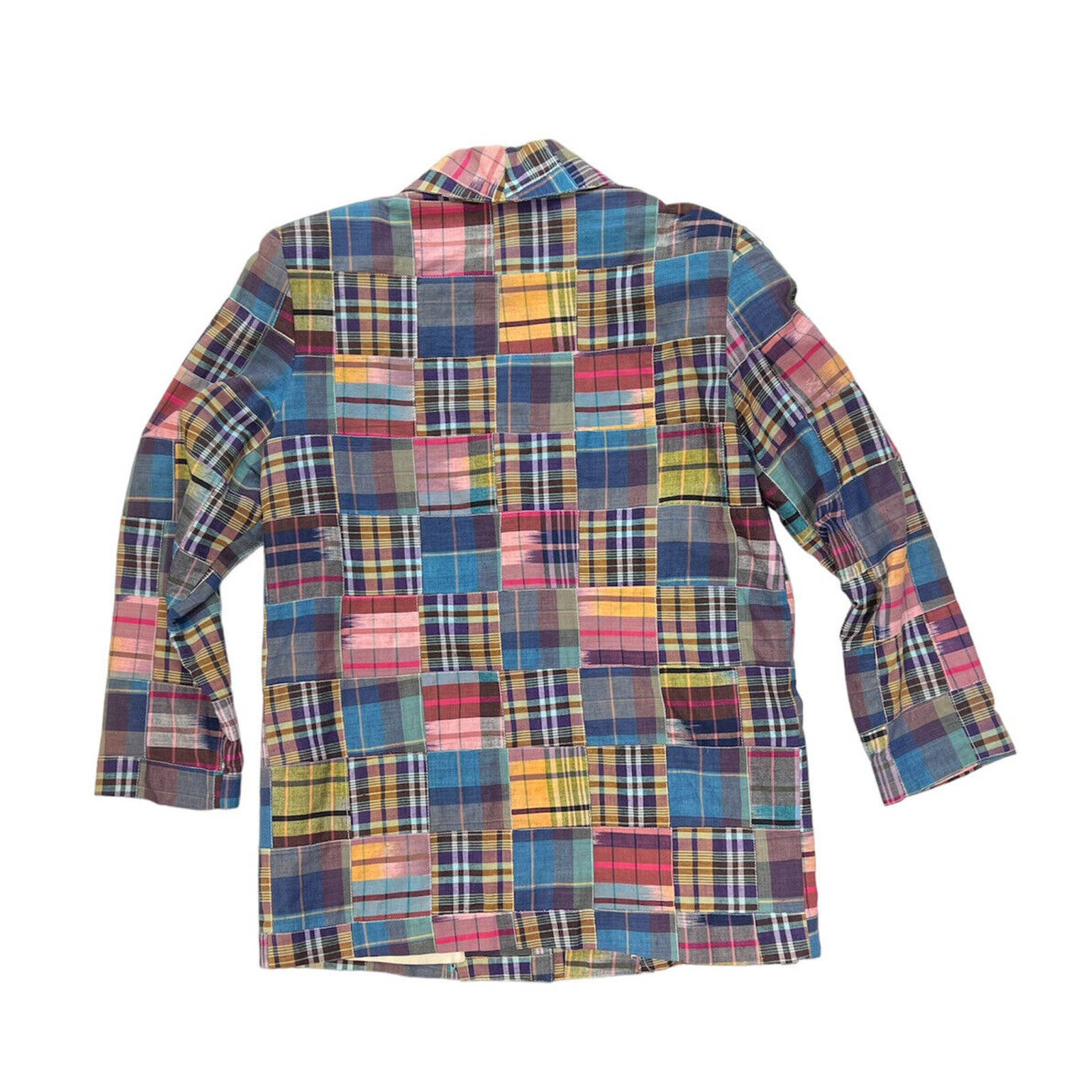 Michael Lewis Vintage Patchwork One Button Blazer Women’s Medium Jacket Colorful