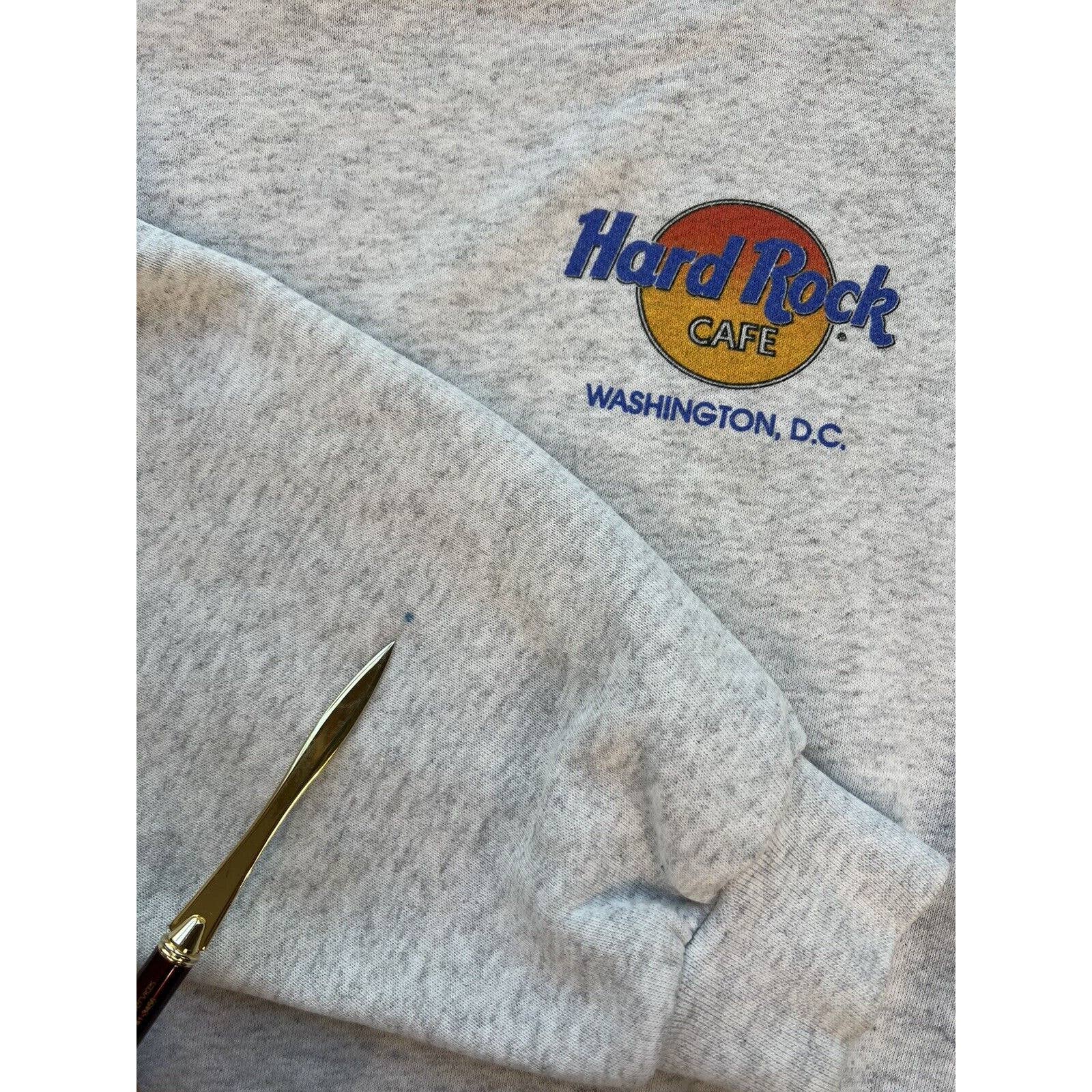 Hard Rock Cafe Sweatshirt Size Medium Washington DC All Is One Crewneck Gray