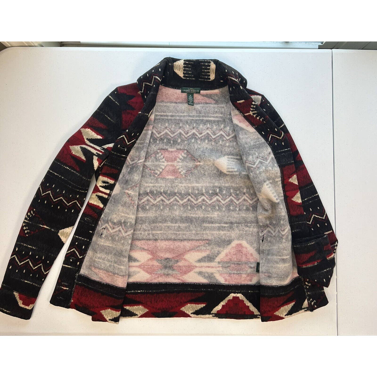 Lauren Ralph Lauren Jacket Women’s Medium Fleece Cardigan Sweater
