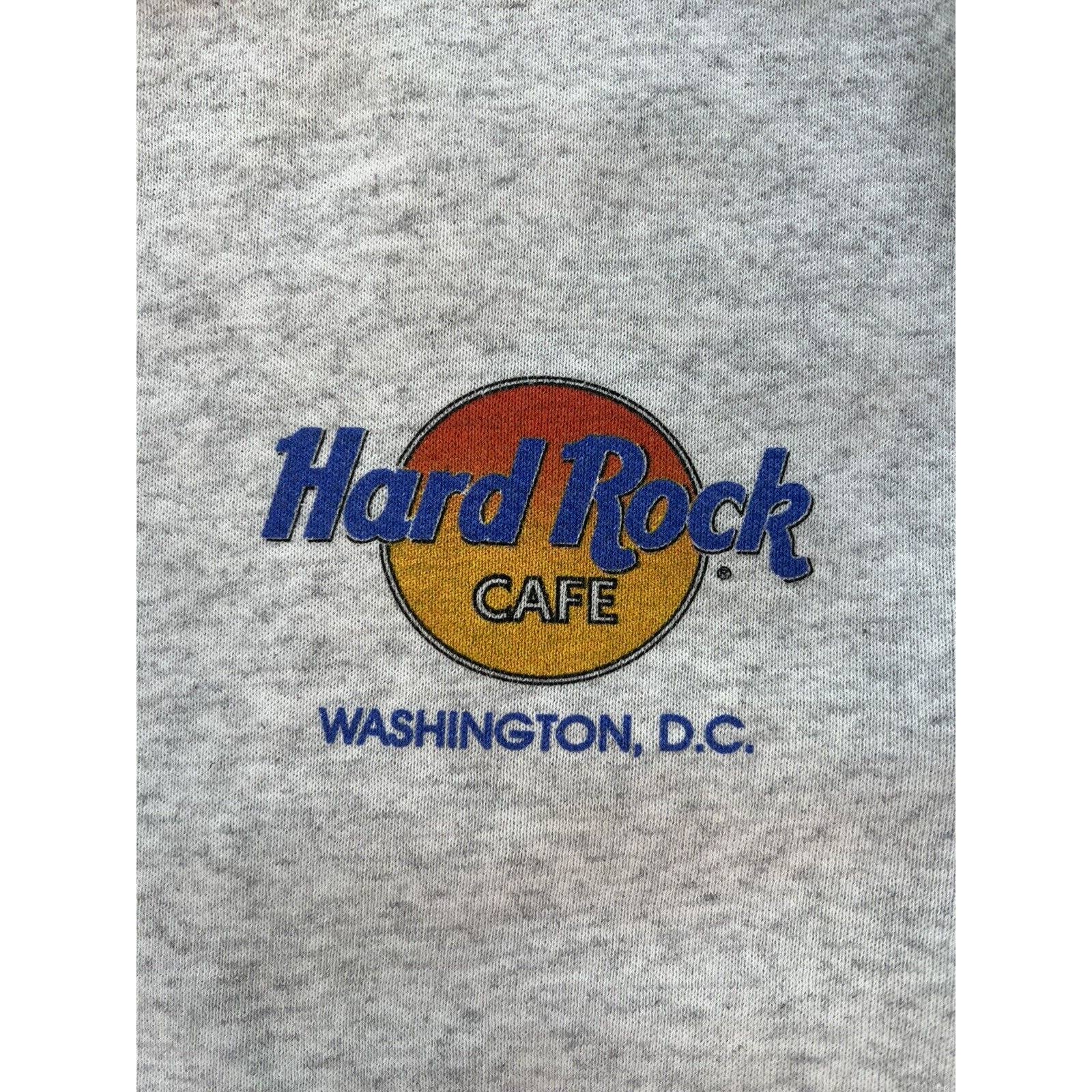 Hard Rock Cafe Sweatshirt Size Medium Washington DC All Is One Crewneck Gray
