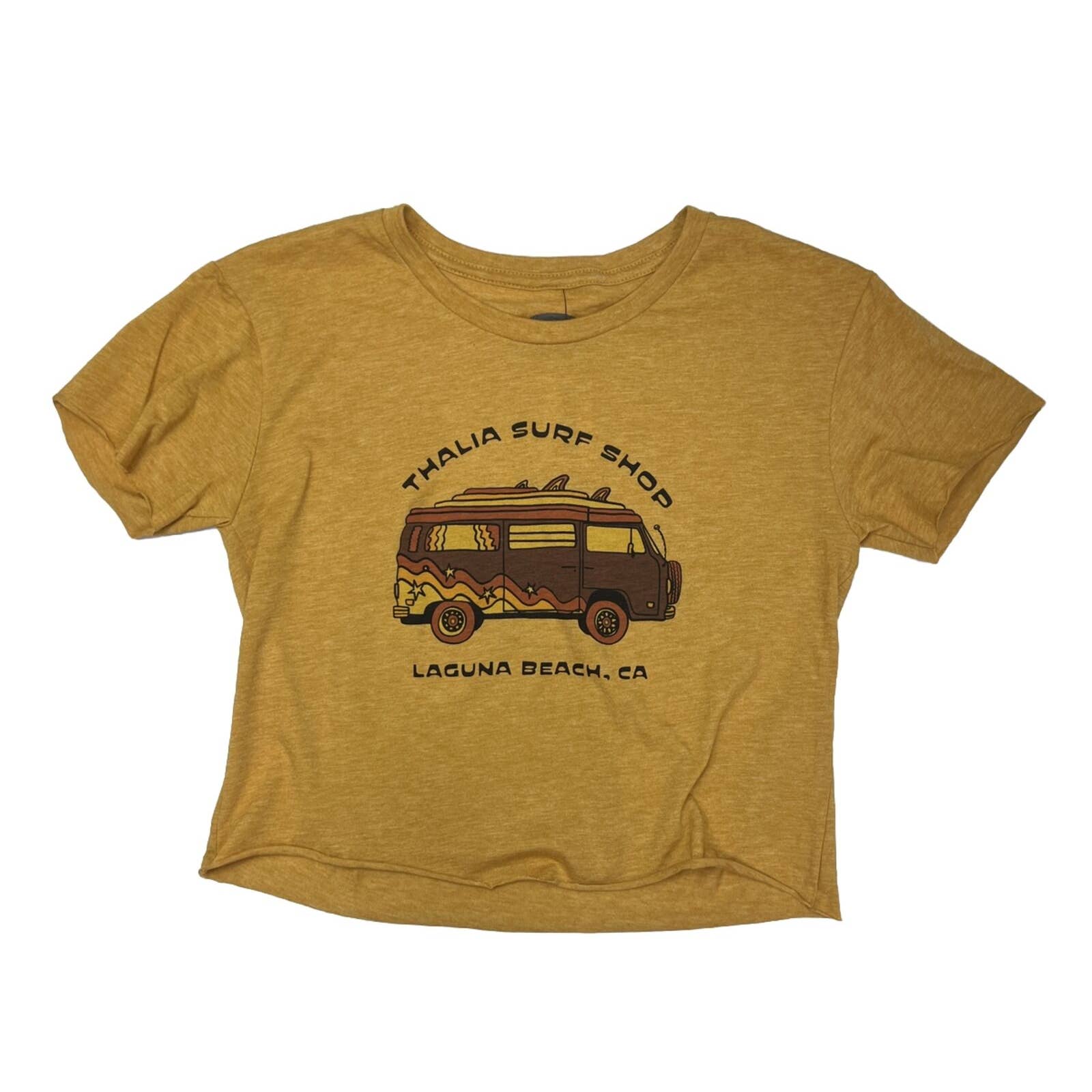 Thalia Surf Shop California 70”s Bus Cropped Tshirt Womens XS Short Sleeve Tee