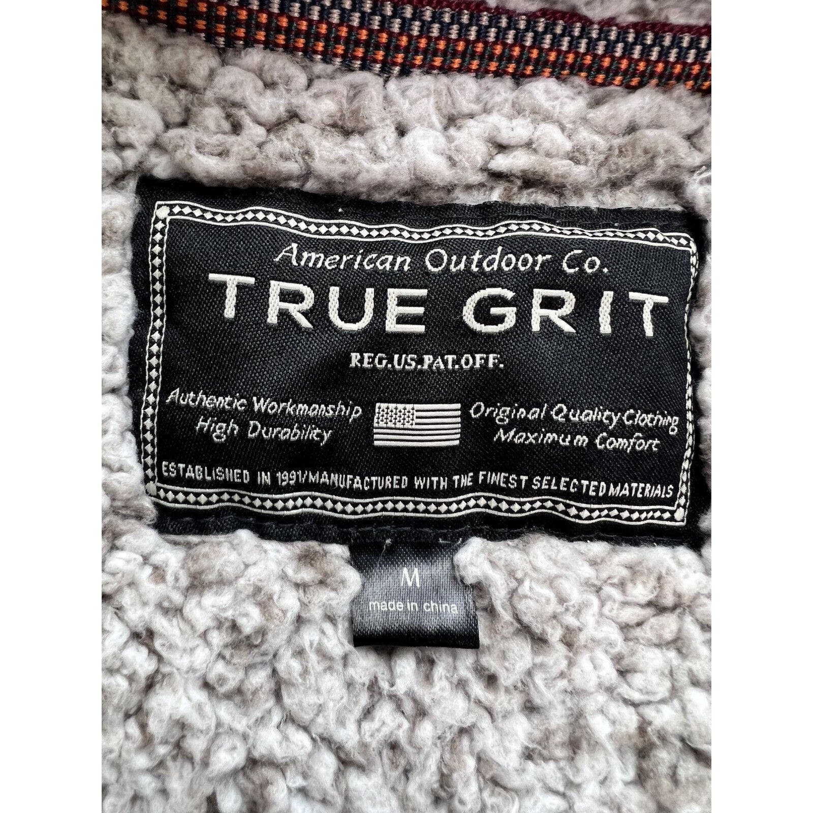 True Grit Sherpa Vest Women’s Medium Full Zip Sleeveless Zippered Pockets Cream