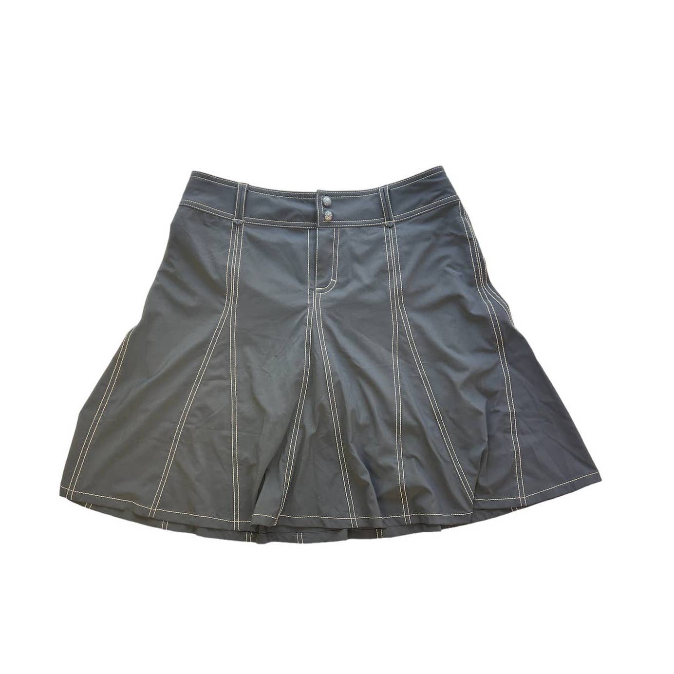 Athleta Skort Womens  8 Pockets Pleated Athletic Gray Athleisure Hiking Skirt
