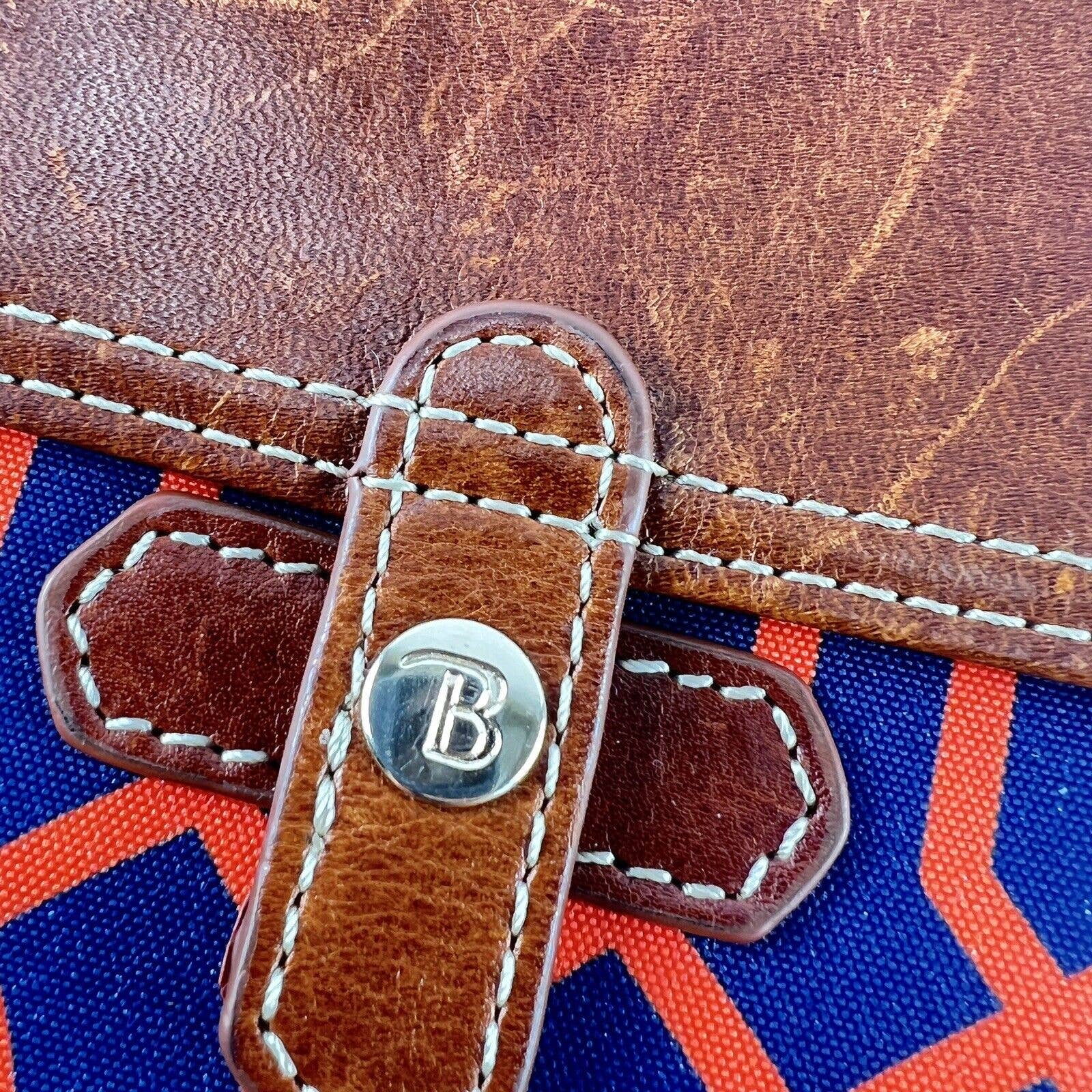 Barrington Leather Crossbody Purse Travel Passport Phone Bag Small Geometric