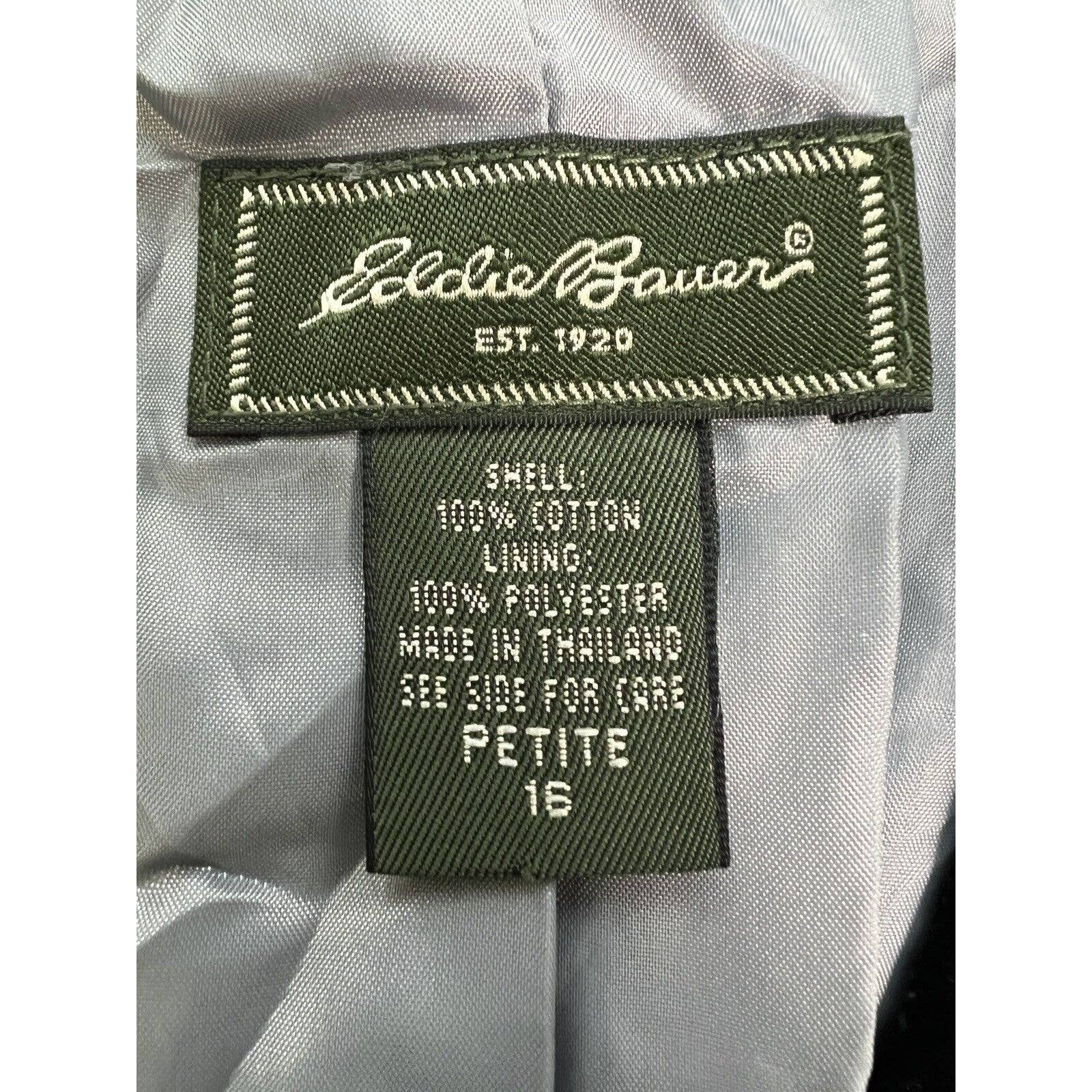Eddie Bauer Velvet Blazer Women Petite 16 Black With Snowflakes 3 Button Jacket
