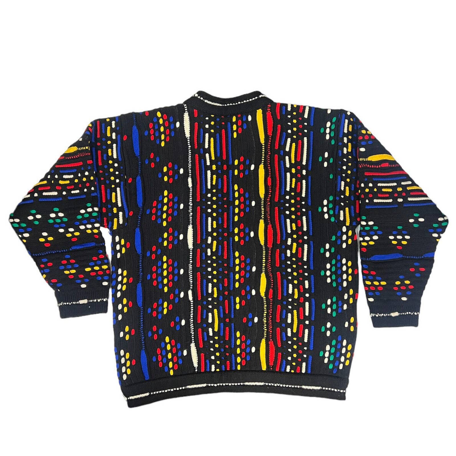 Vintage Coogi Australia Wool Knit Sweater Mens XL Pullover Multicolor Colorful