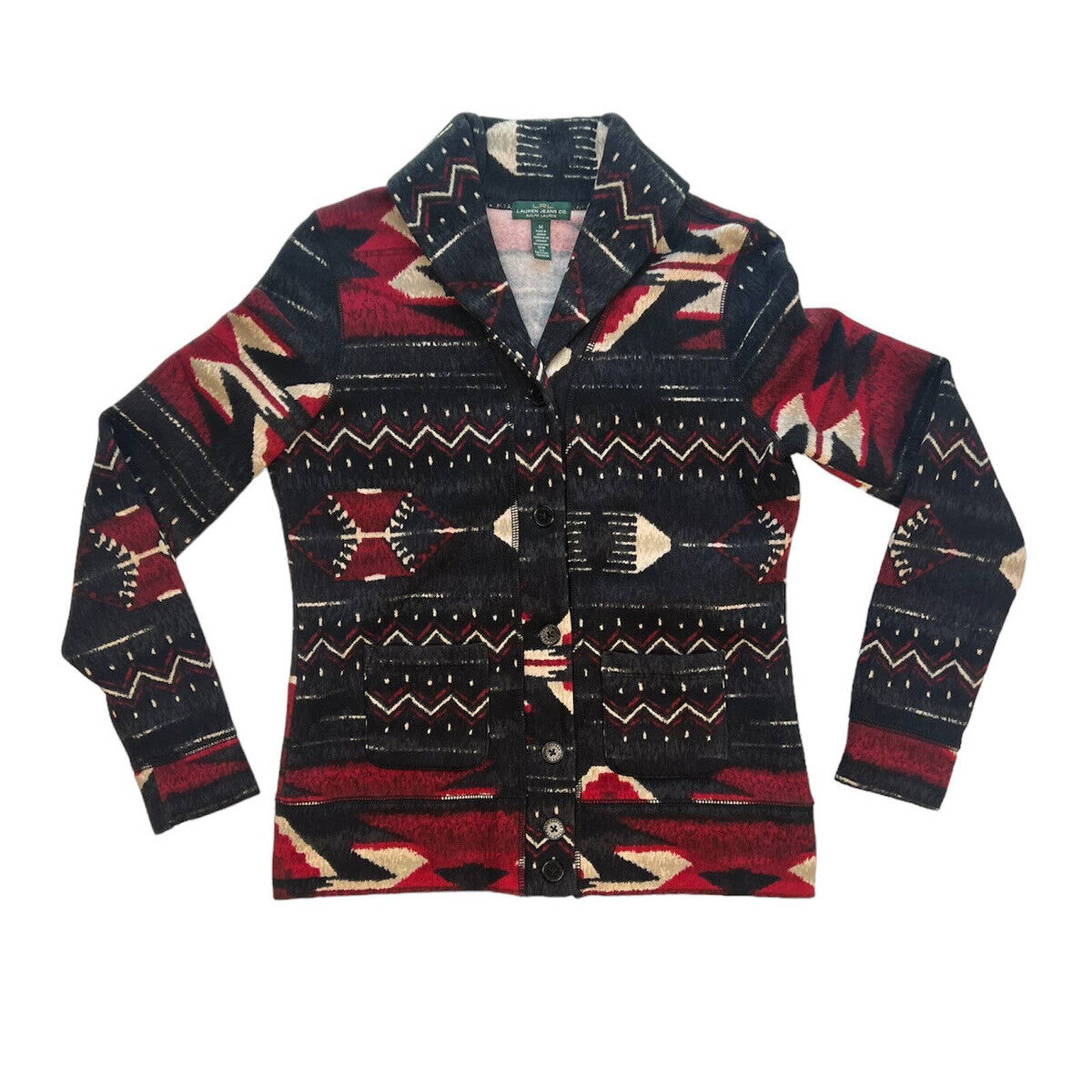 Lauren Ralph Lauren Jacket Women’s Medium Fleece Cardigan Sweater