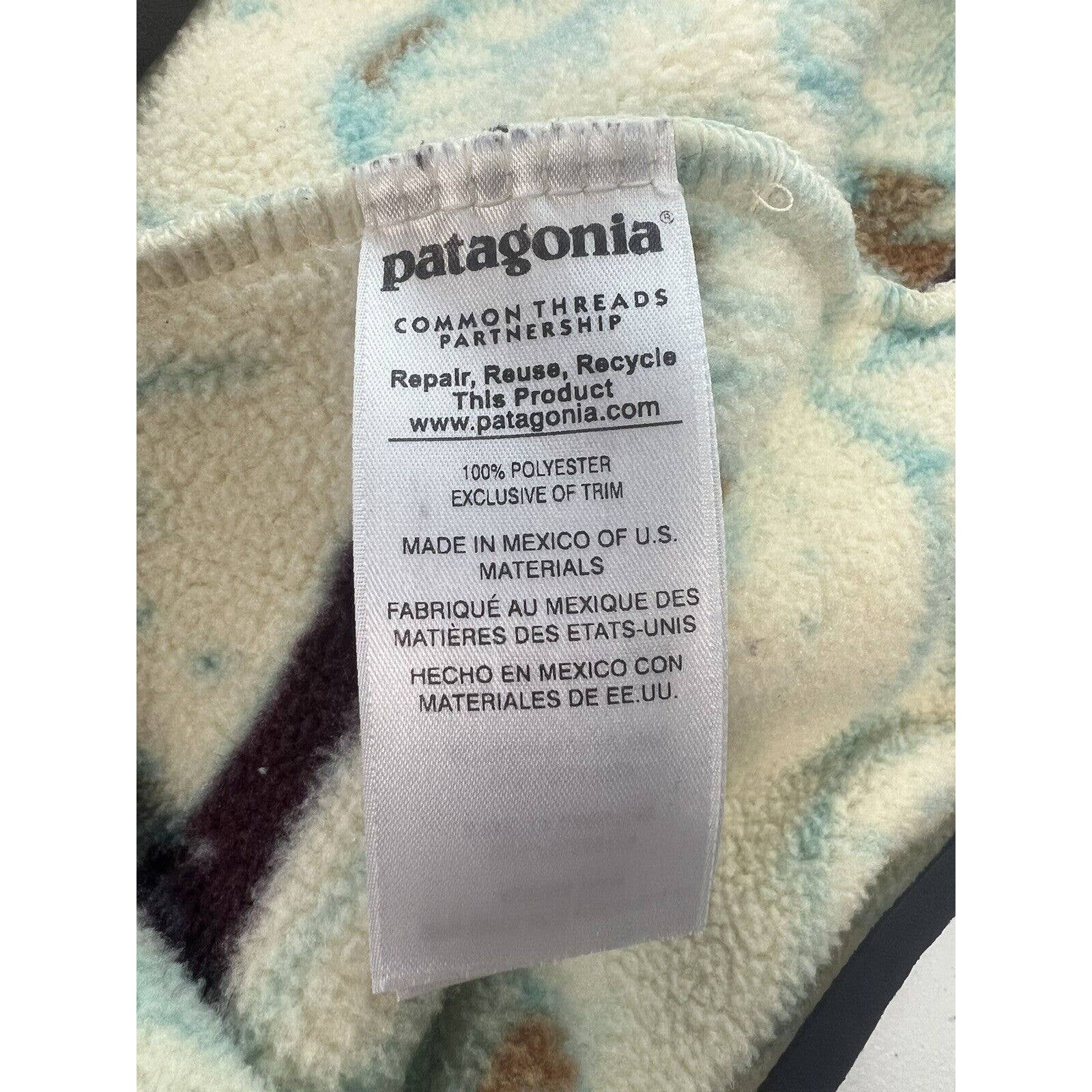 Patagonia Synchilla Snap-T Pullover Womens XS Owl Moon Cream Sweatshirt Fleece