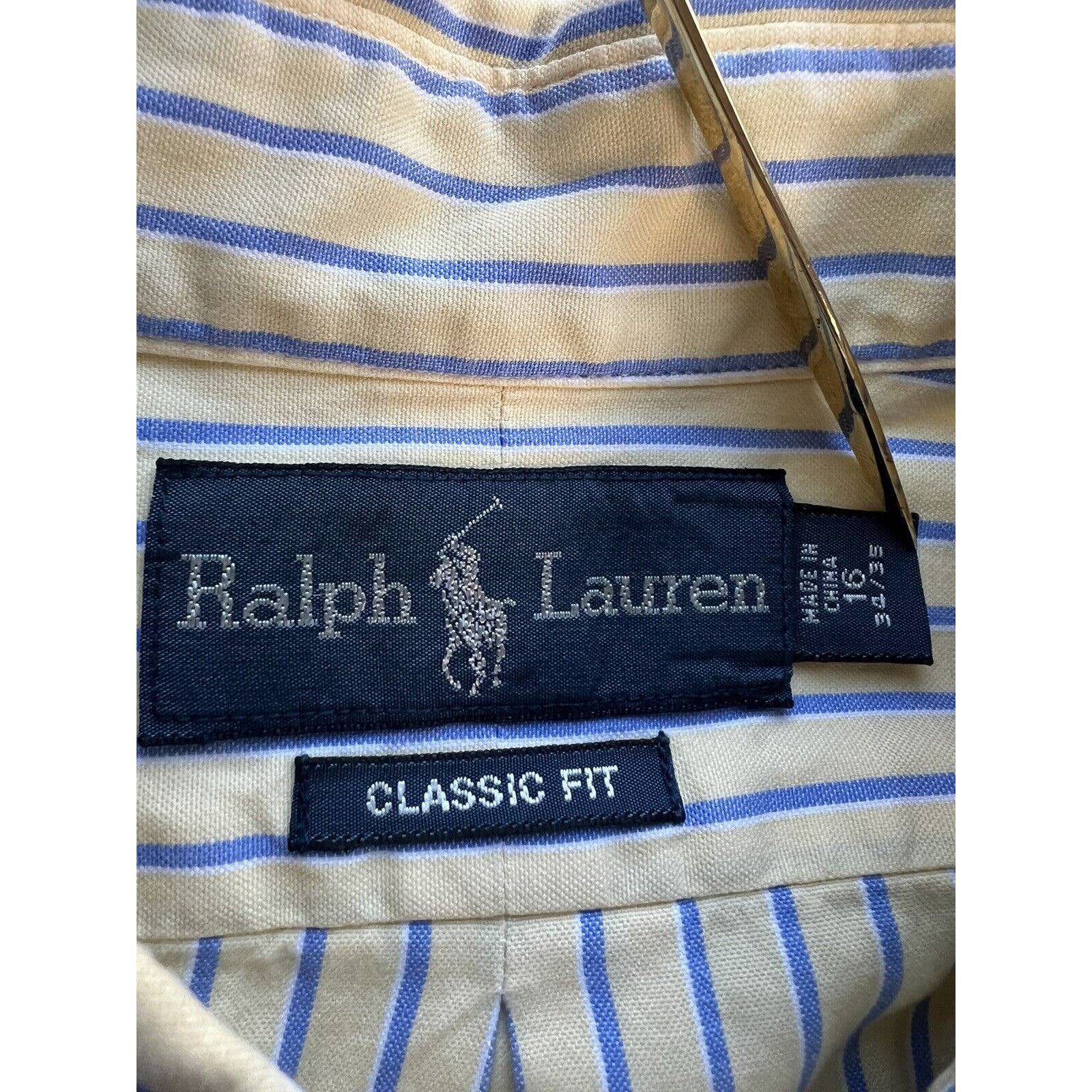 Ralph Lauren Classic Fit Button Down Shirts Men’s Large Pinstripe Lot Of 3