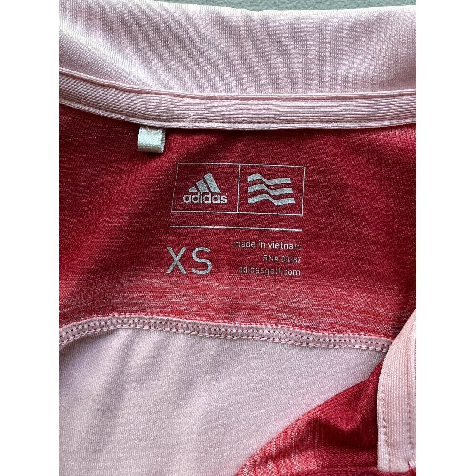 ADIDAS Women’s XS Polo Tank Sleeveless Athletic Top Pink And Red