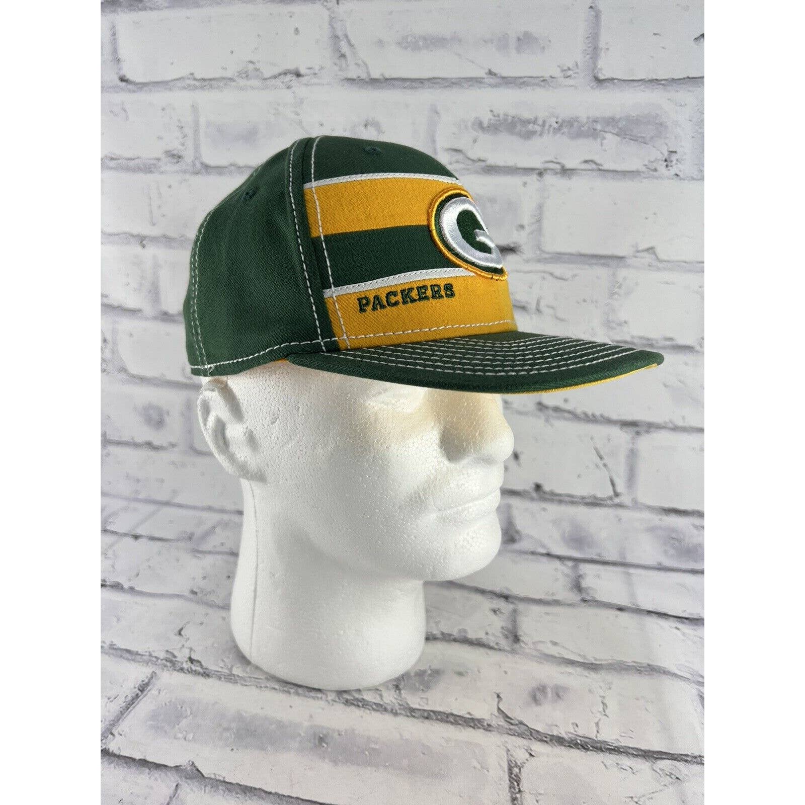 Green Bay Packers Hat Baseball Reebok Onfield Cap Fitted NFL Football S/M Retro