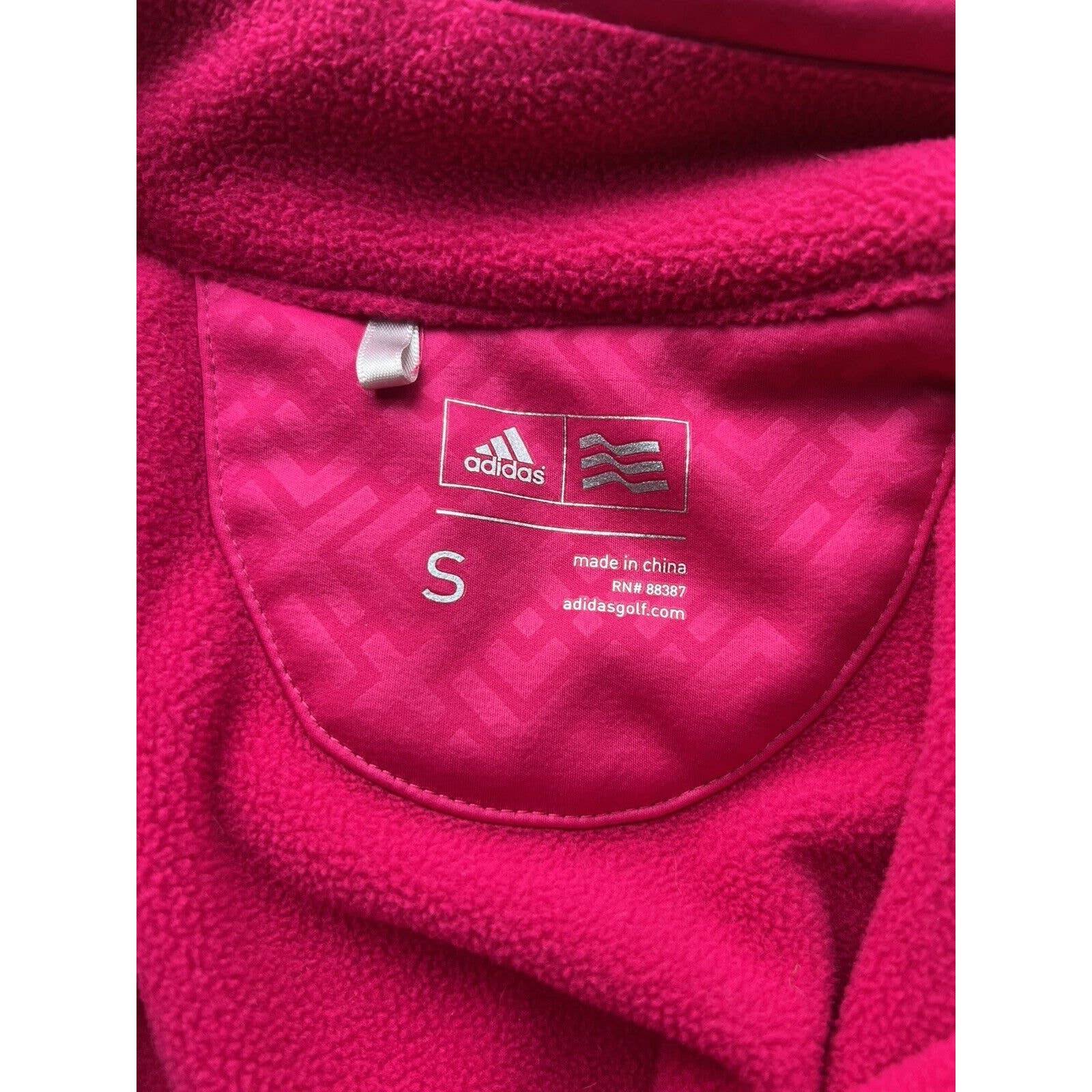 Adidas Women's Small Pink Long Sleeve 1/4 Zip Performance Pullover EXCELLENT