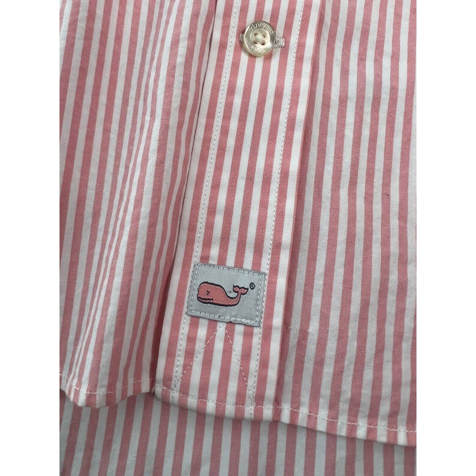 Vineyard Vines Murray Shirt Men’s Small Button Down Long Sleeve Pink Striped