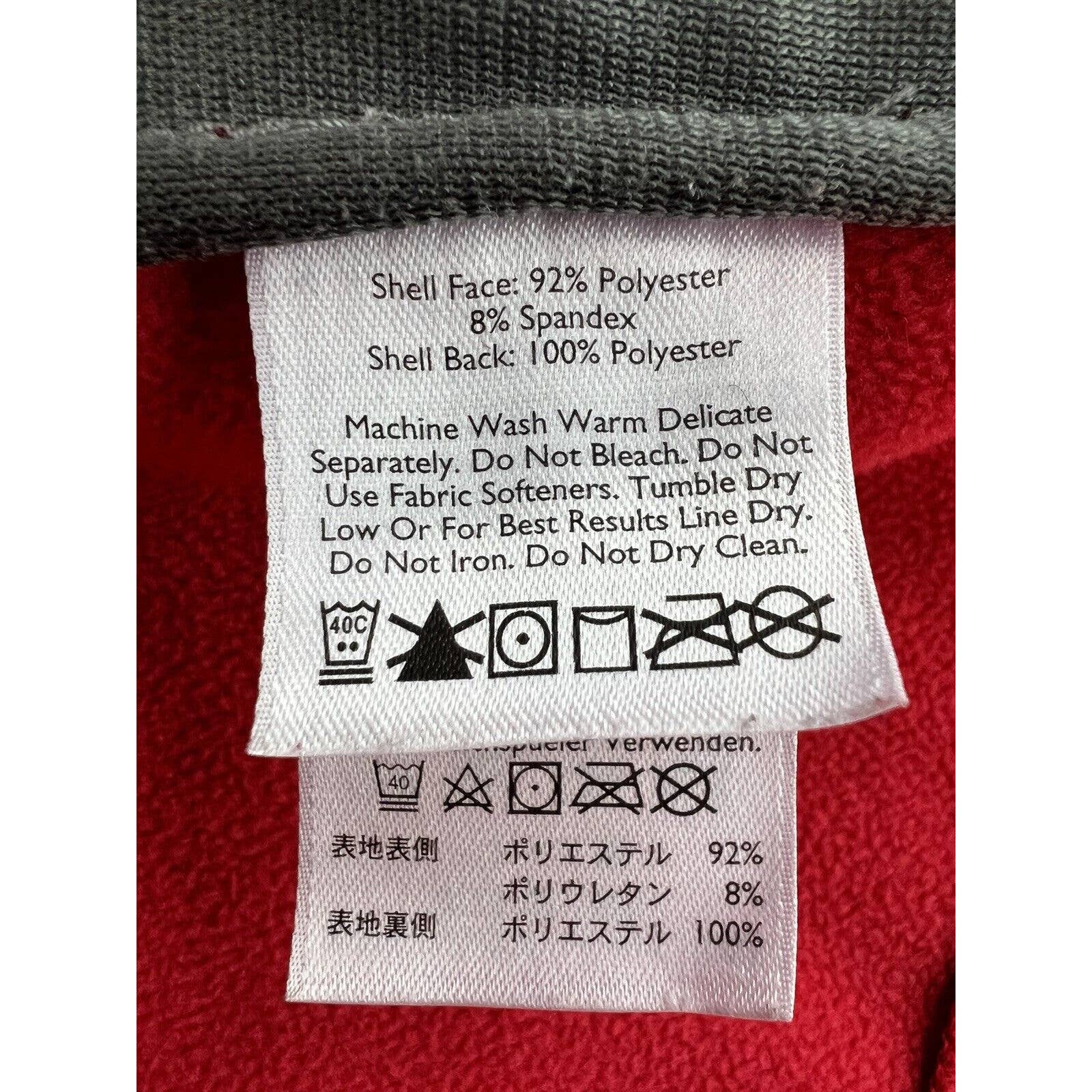 Eddie Bauer Soft Shell Jacket Women’s Small Red Black Fleece Lined Windbreaker