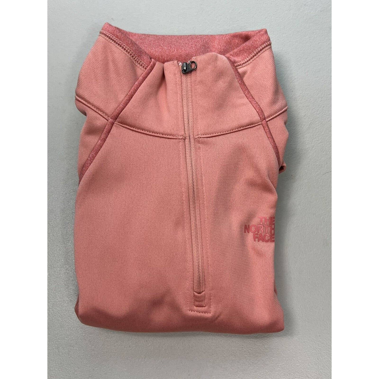 The North Face 1/4 Zip Softshell Pullover Women's Small 2-Toned Salmon Pink