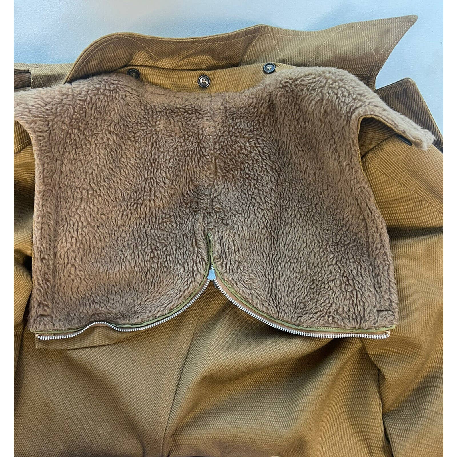 McGregor Sherpa Lined Overcoat Men’s 38 Vintage Jacket Removable Hood Brown