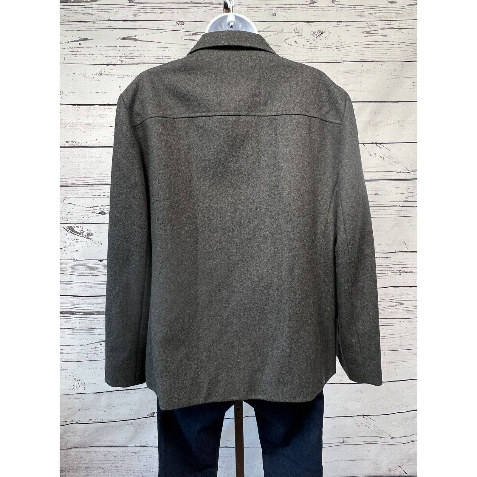 J Crew Wool Coat Women’s XL Full Zip Charcoal Gray Long Sleeve Jacket Lined