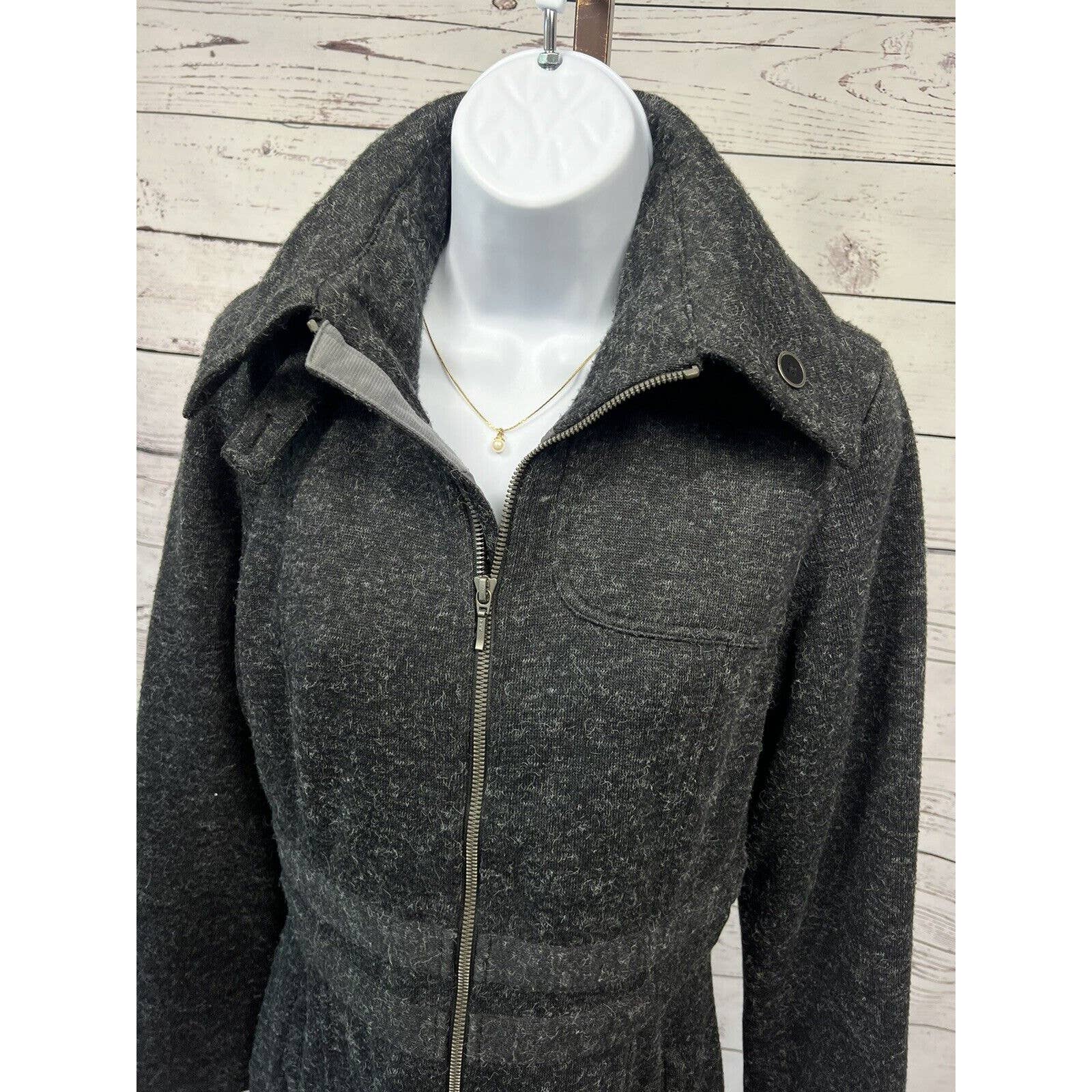 Merrell Performix Regulate Sweater Jacket Women's Small Charcoal Gray Long Coat